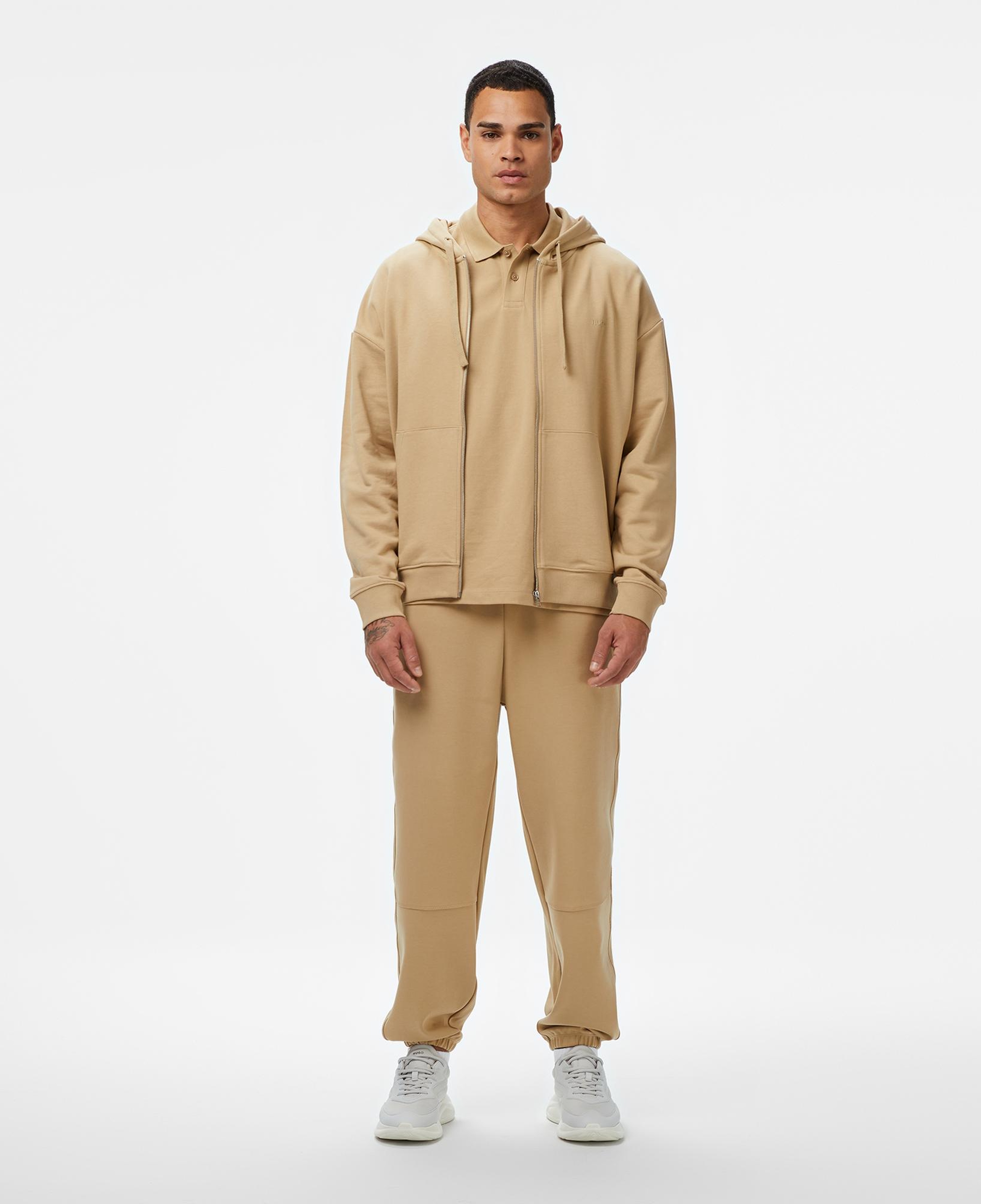 Hugo Dapozip Erkek Bej Sweatshirt