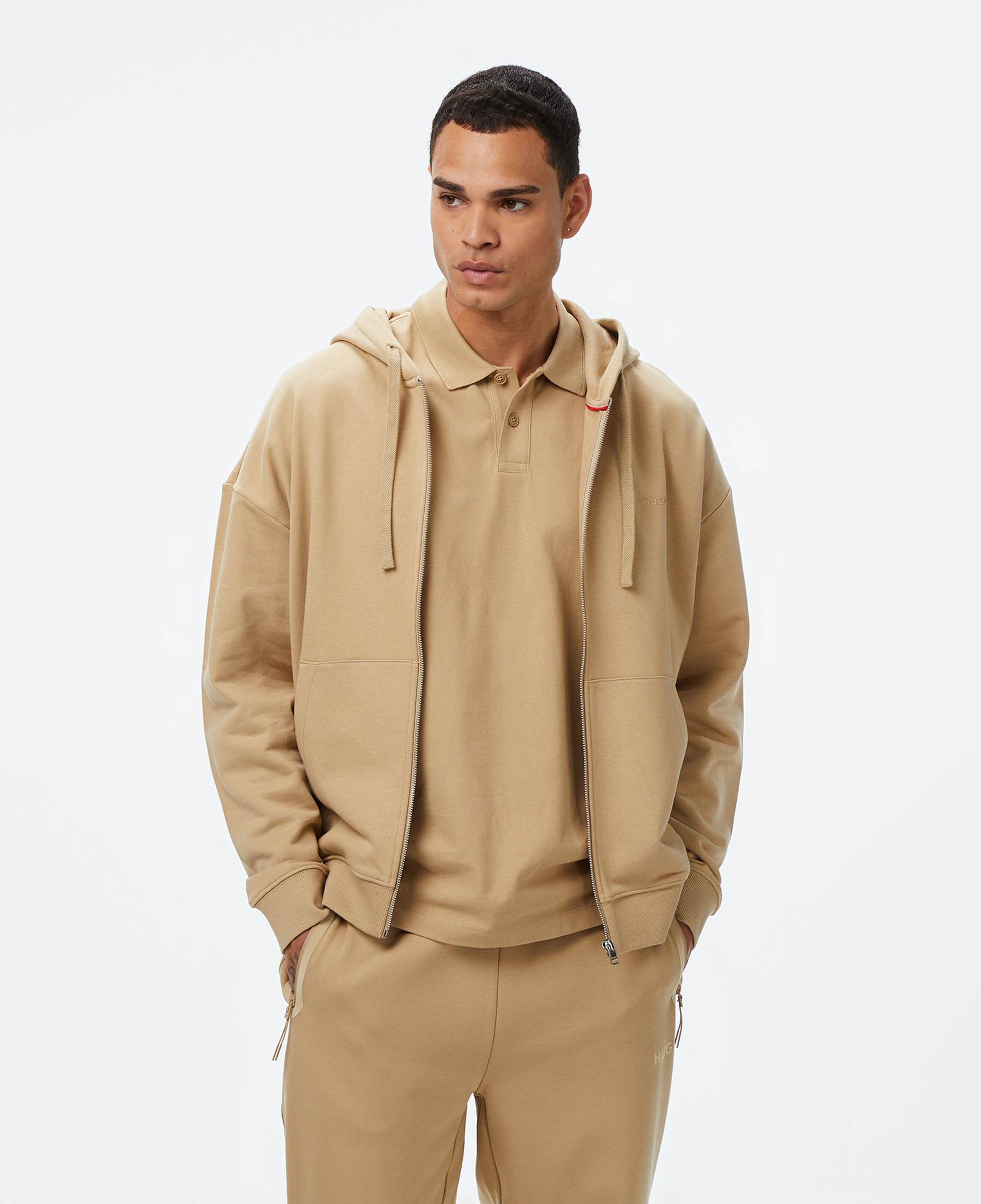 Hugo Dapozip Erkek Bej Sweatshirt