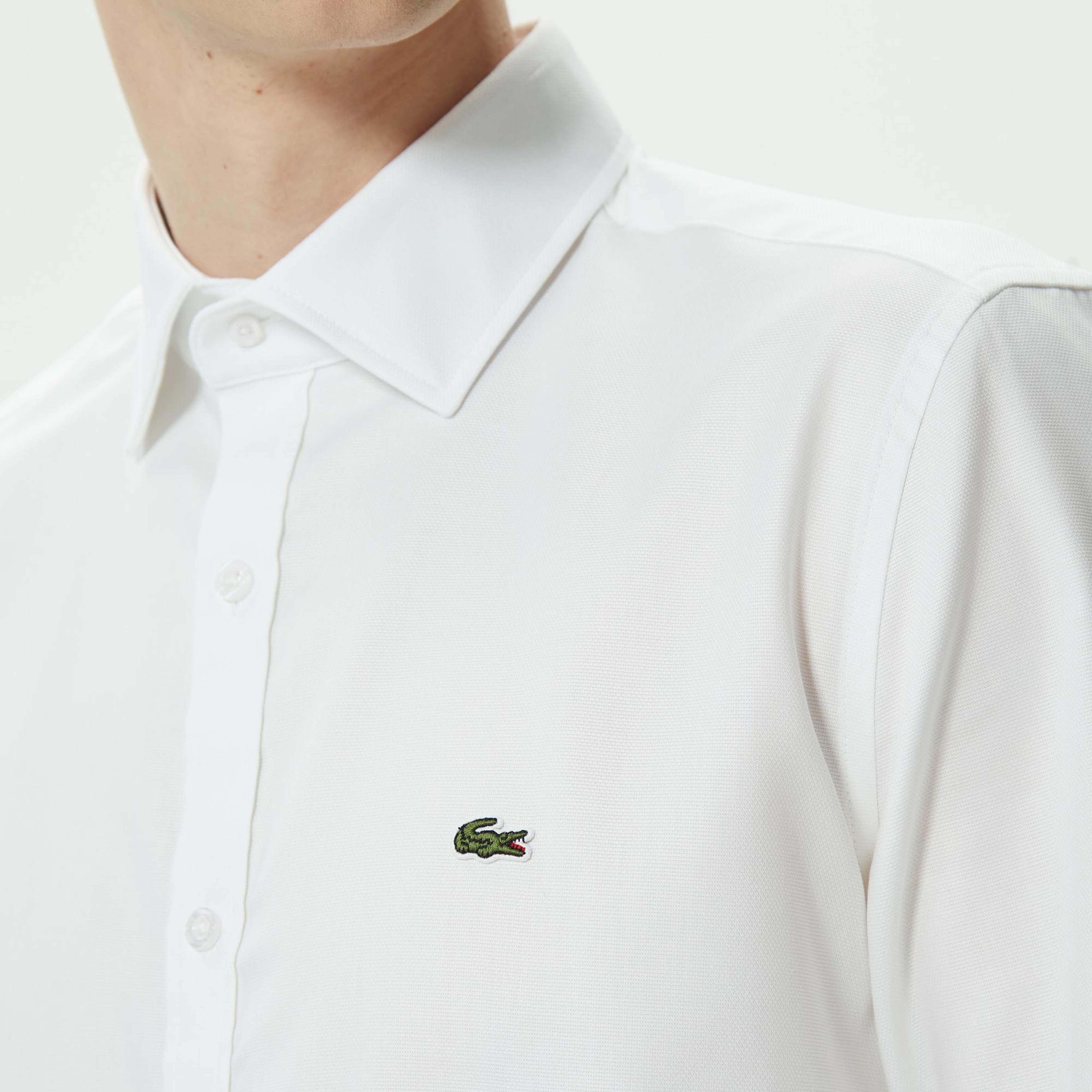 Lacoste Erkek Slim Fit Beyaz Gömlek
