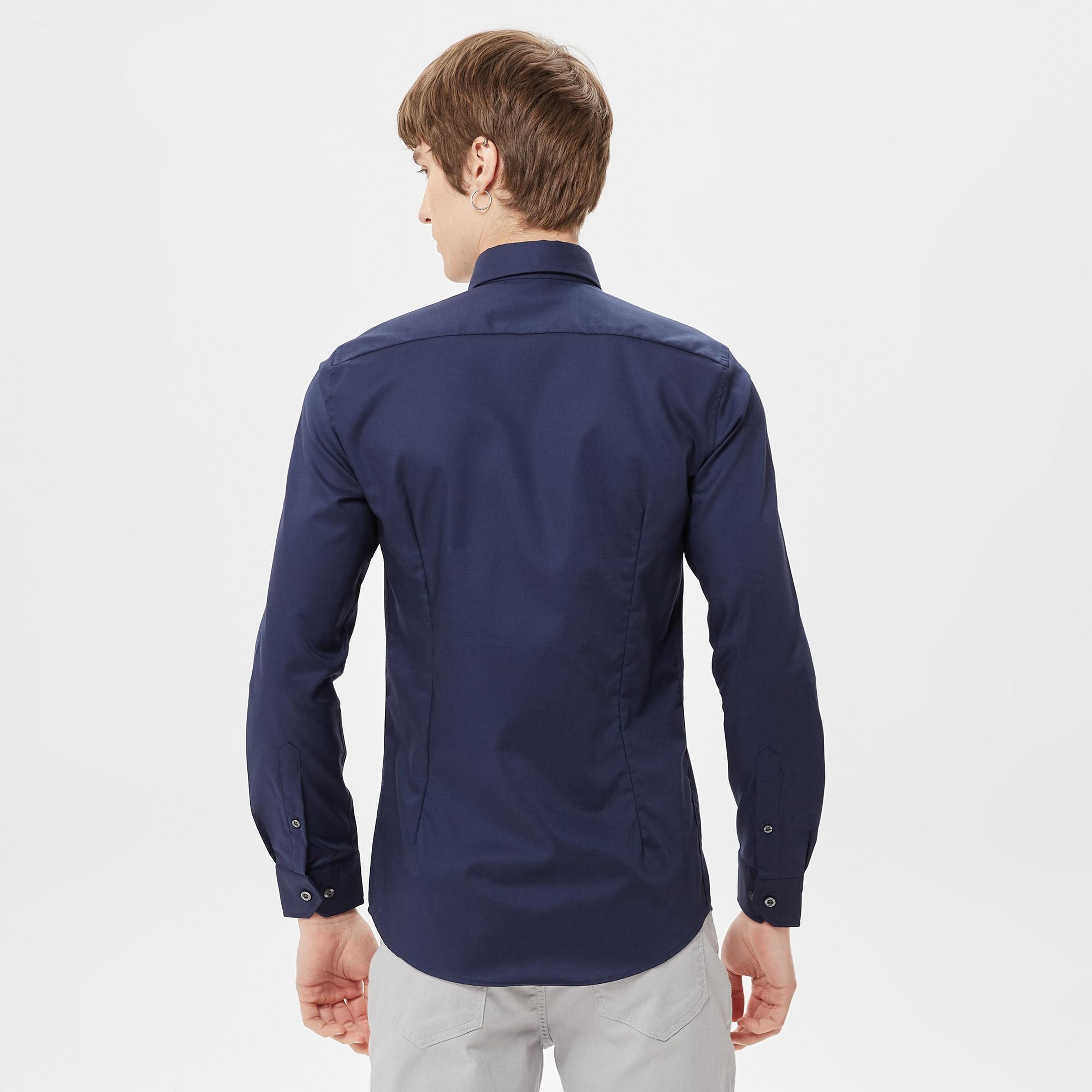 Lacoste Erkek Slim Fit Lacivert Gömlek