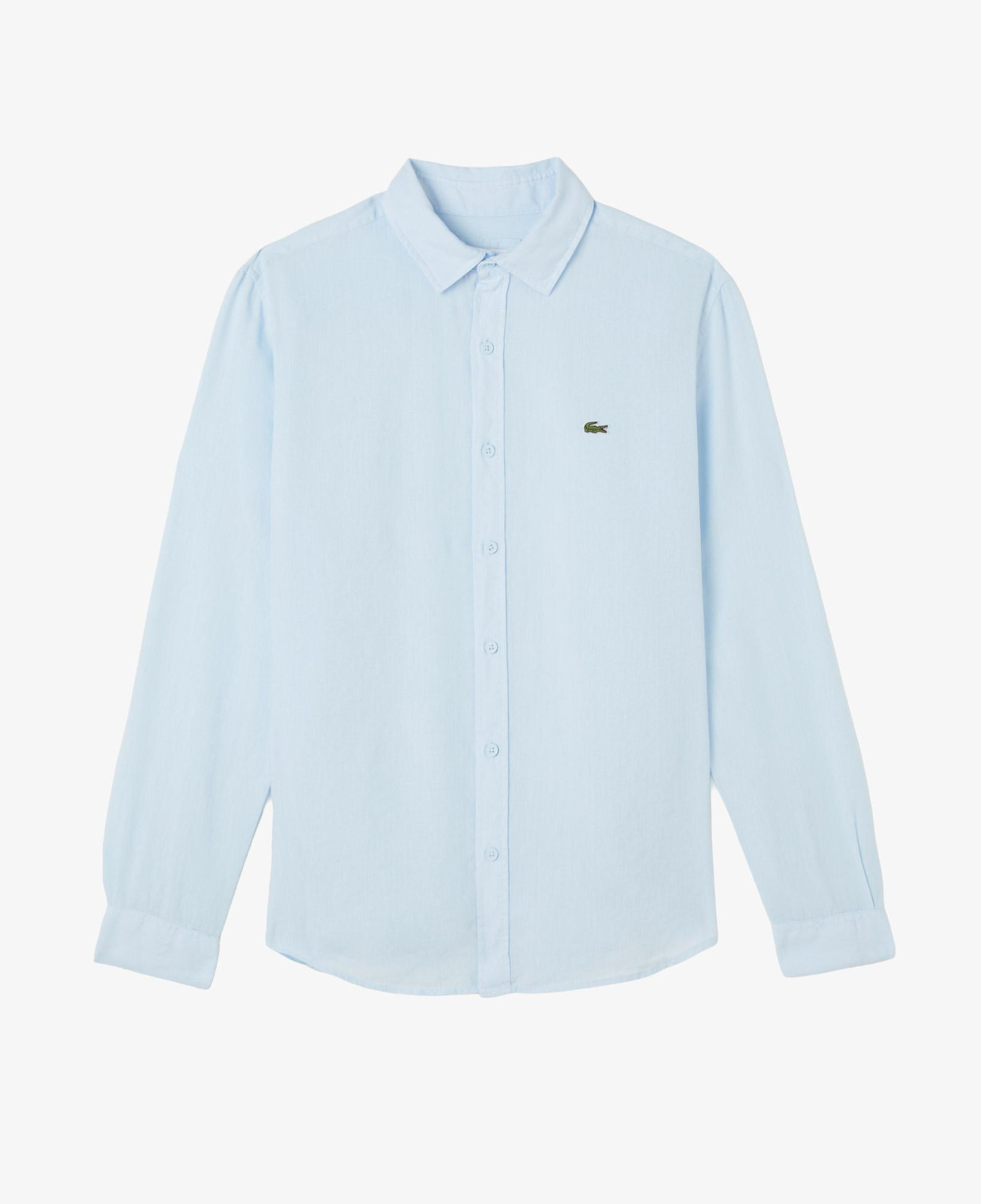 Lacoste Erkek Regular Fit Keten Açık Mavi Gömlek