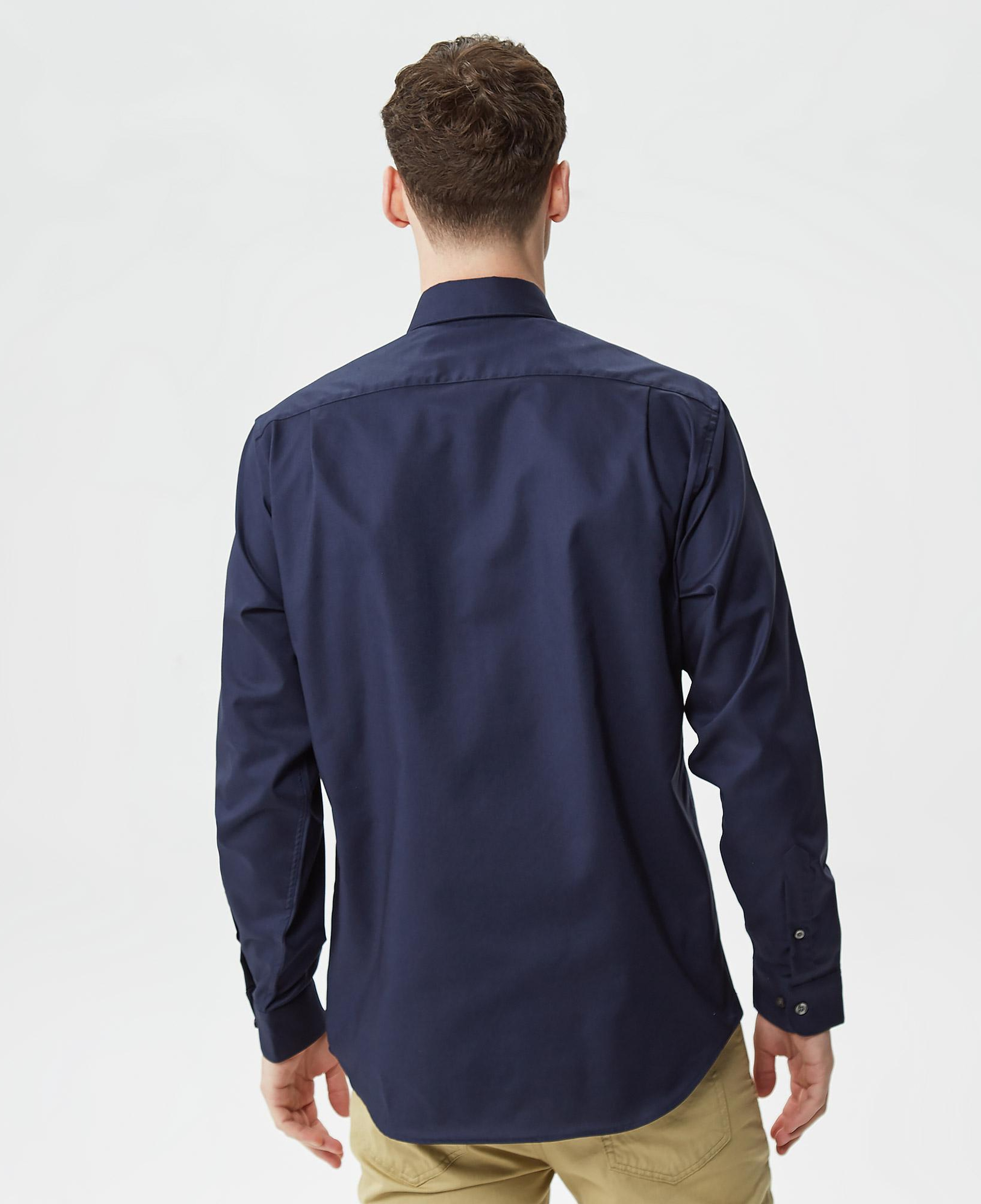 Lacoste Erkek Regular Fit Düğmeli Yaka Lacivert Gömlek