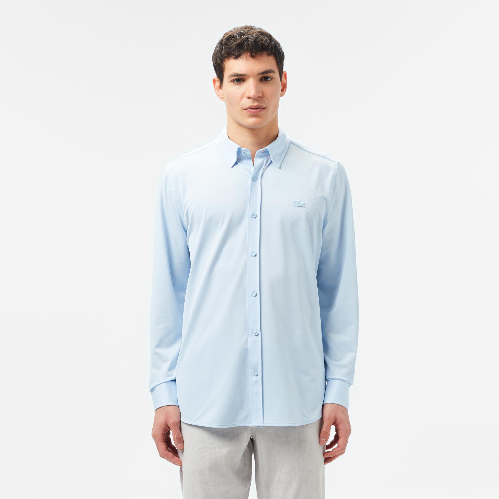 Lacoste Erkek Slim Fit Açık Mavi Gömlek