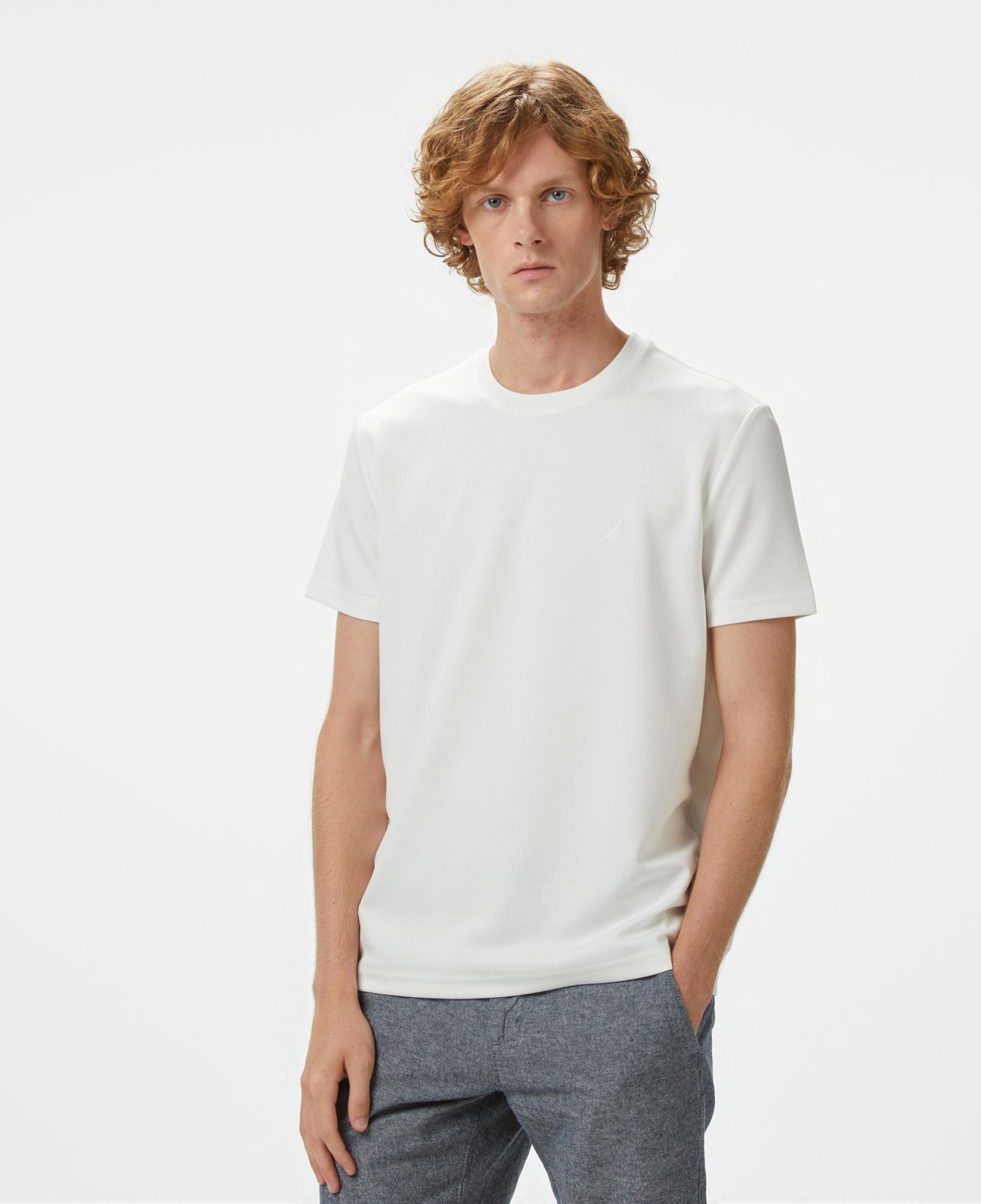 Nautica Erkek Beyaz Classic Fit T-Shirt