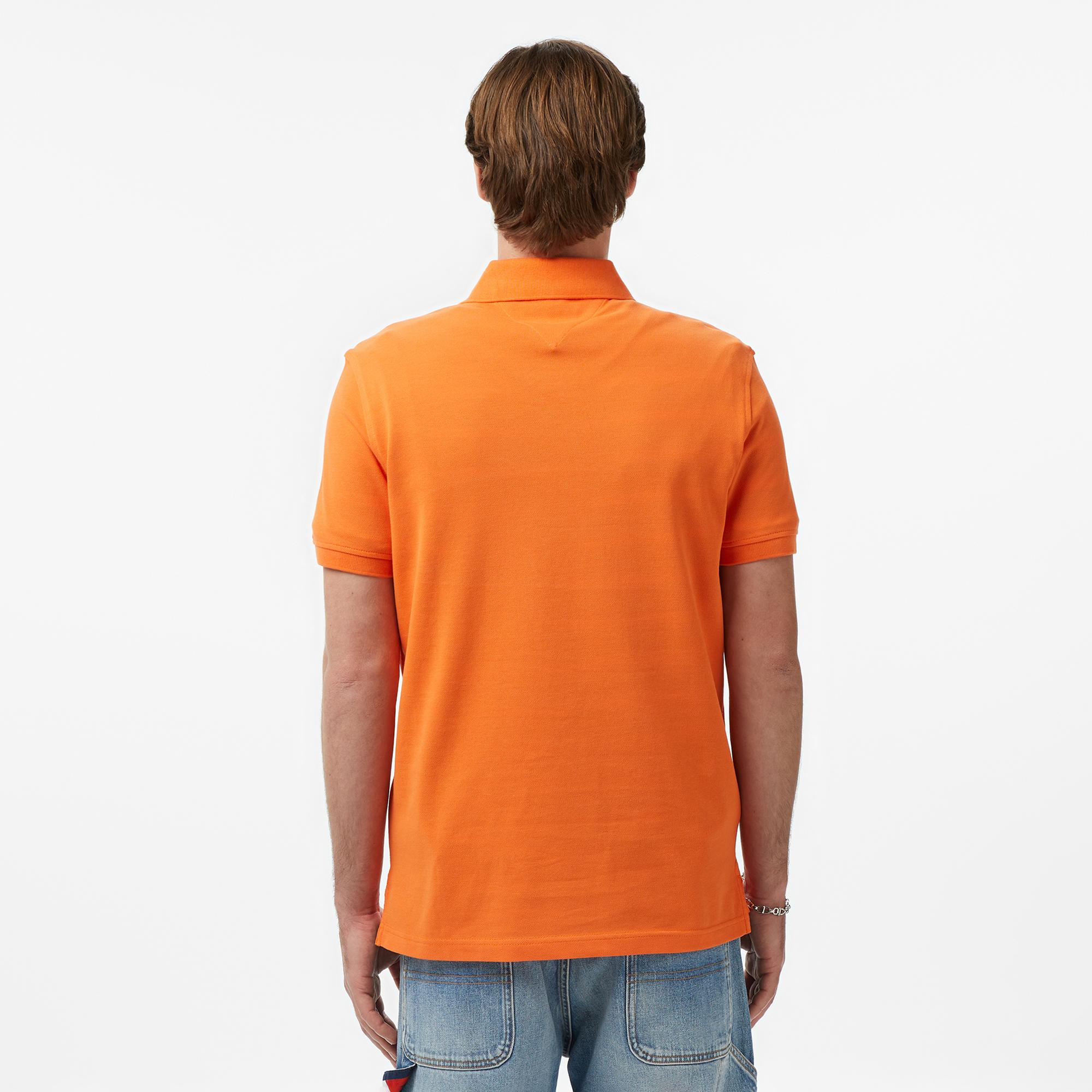 Tommy Hilfiger Nos Erkek Turuncu Polo Yaka T-Shirt