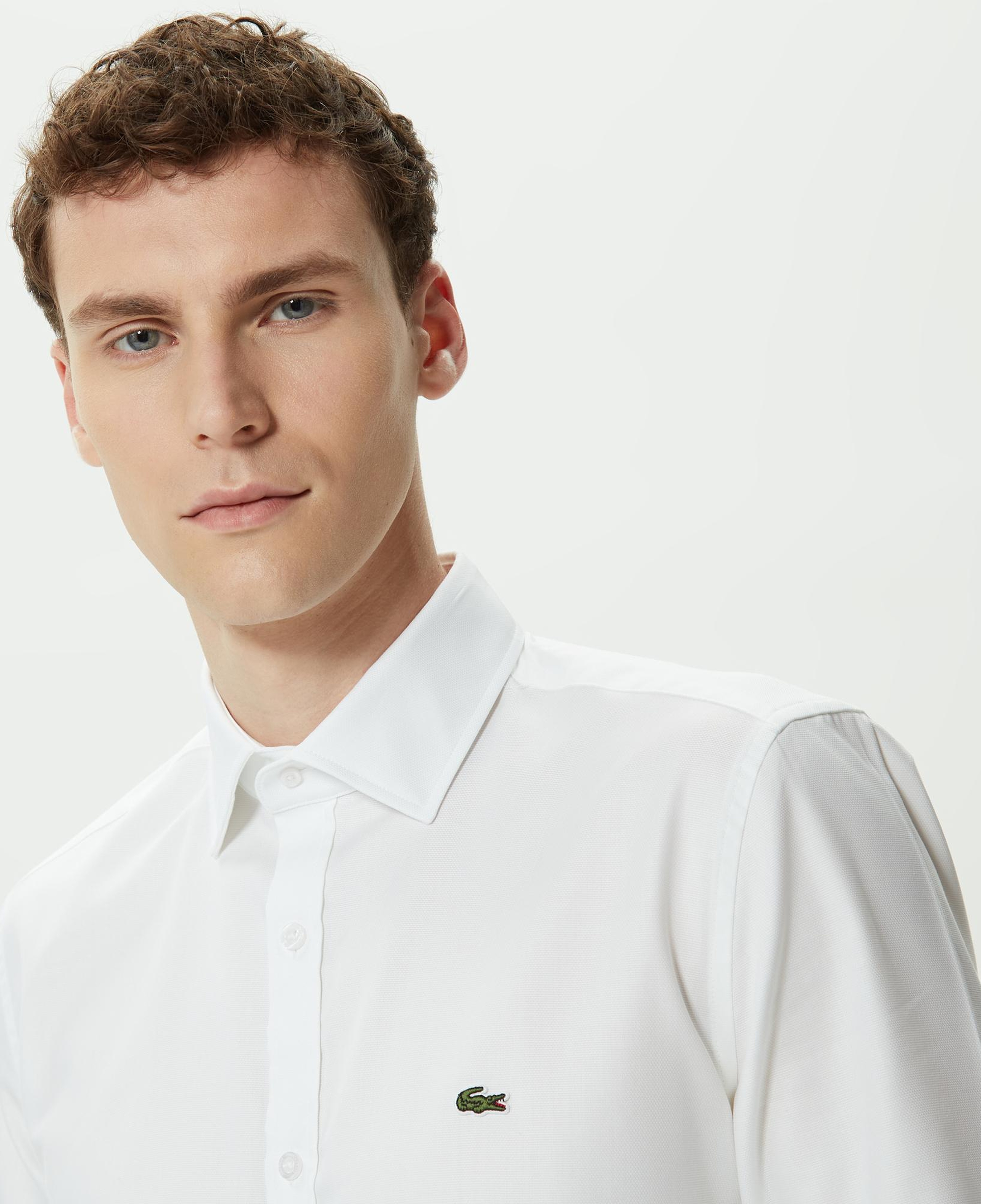 Lacoste Erkek Slim Fit Beyaz Gömlek
