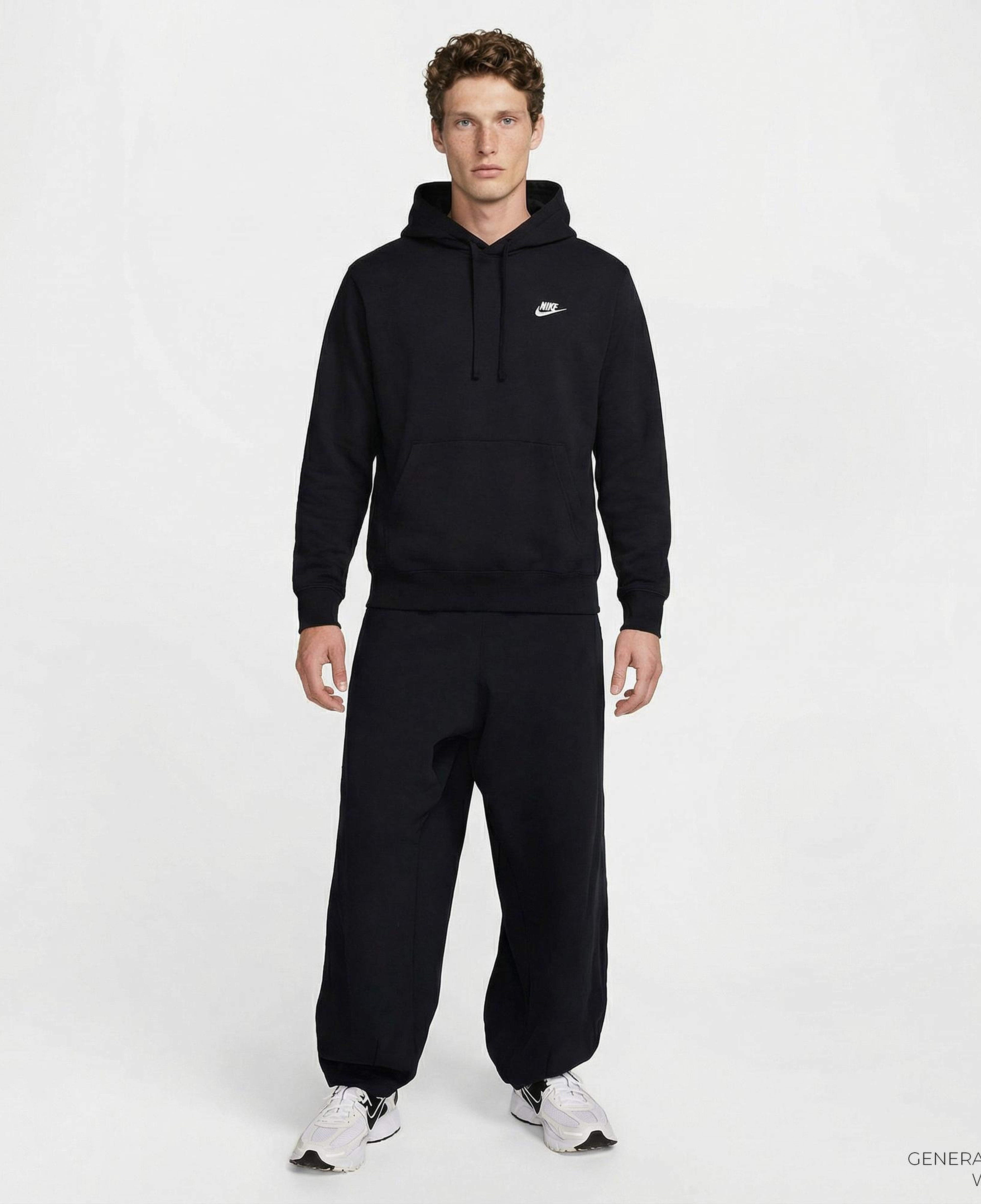 Nike Club Erkek Siyah Hoodie