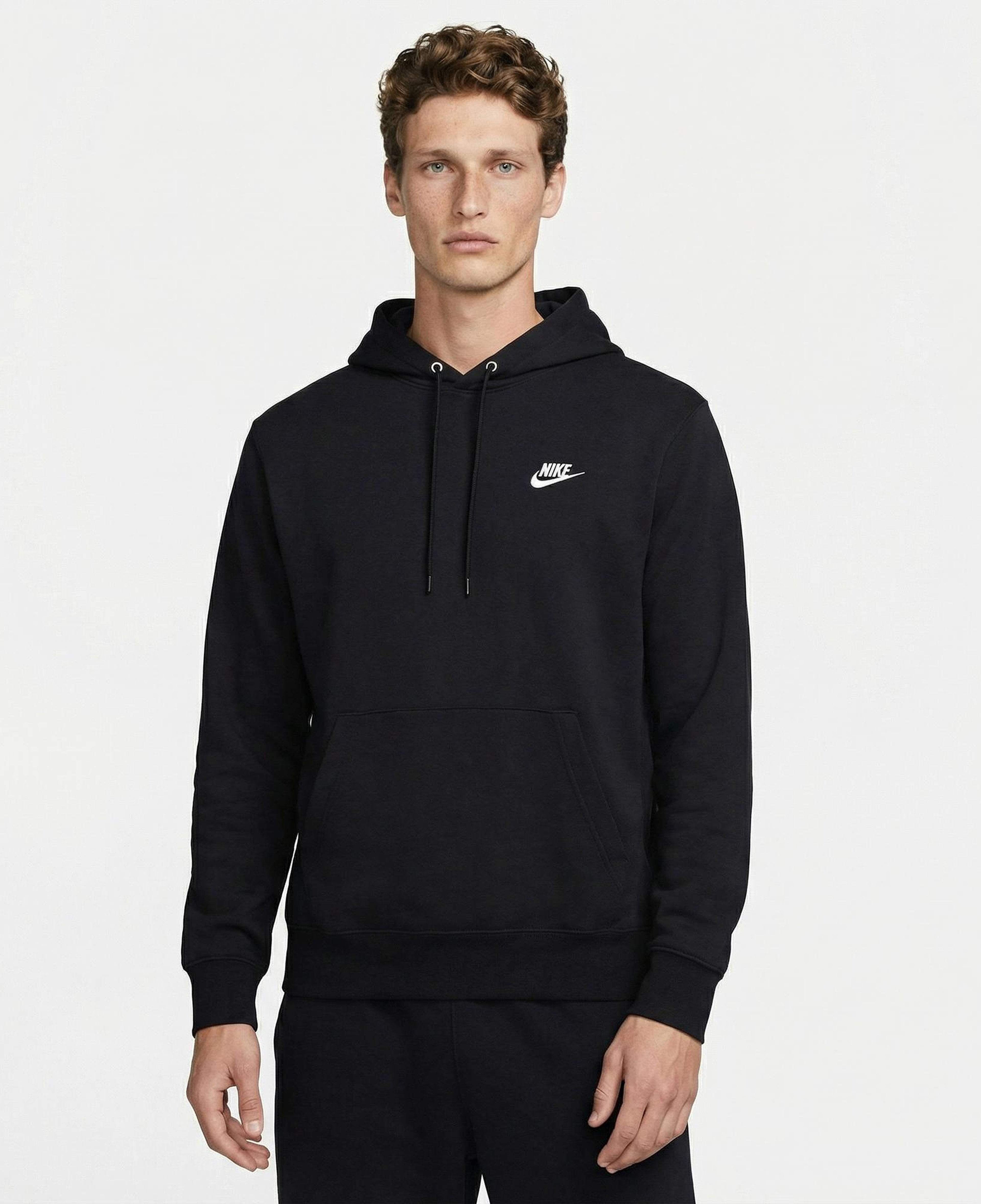 Nike Club Erkek Siyah Hoodie