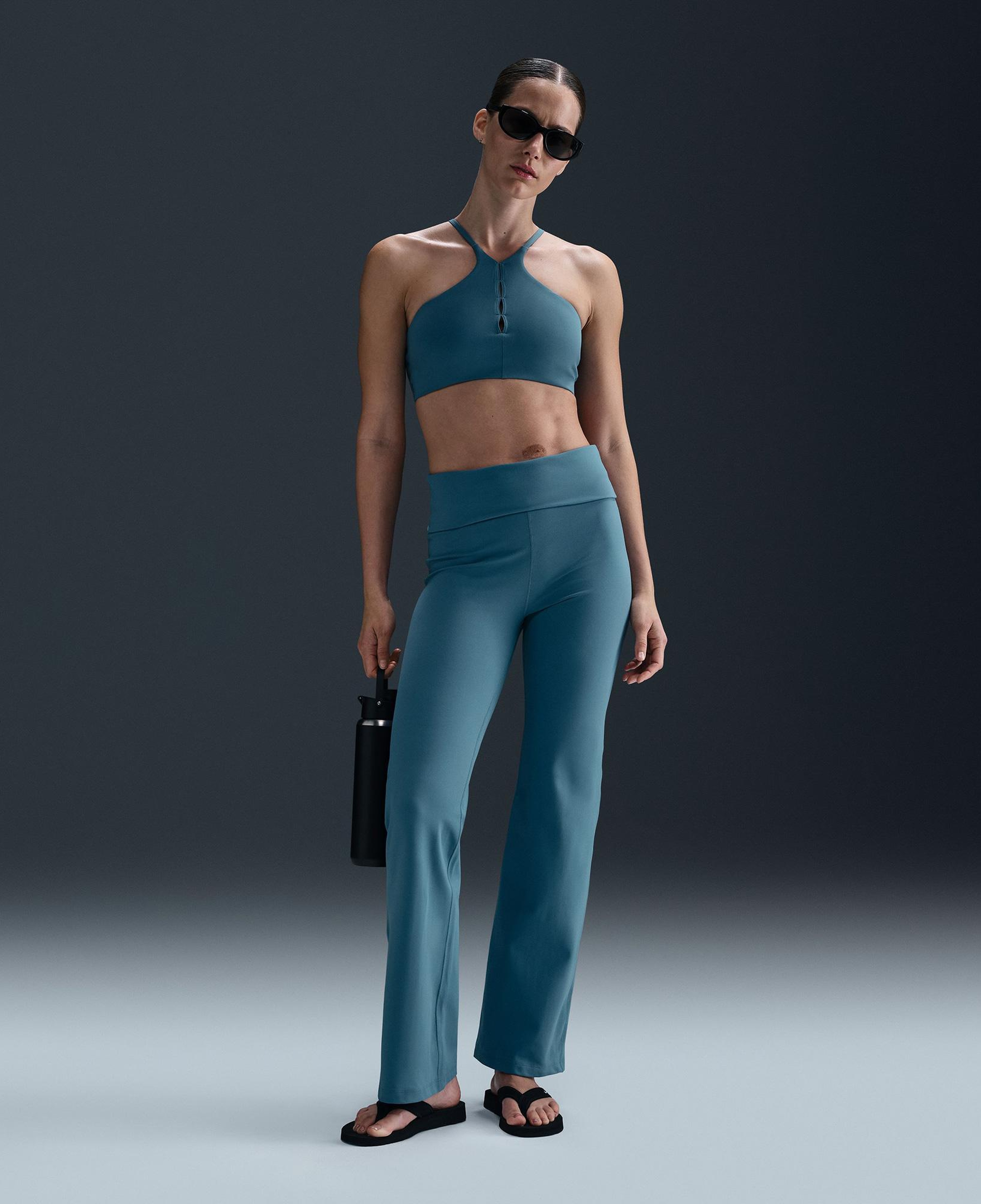 Nike One Dri-Fit High Rise Kadın Mavi Eşofman Altı