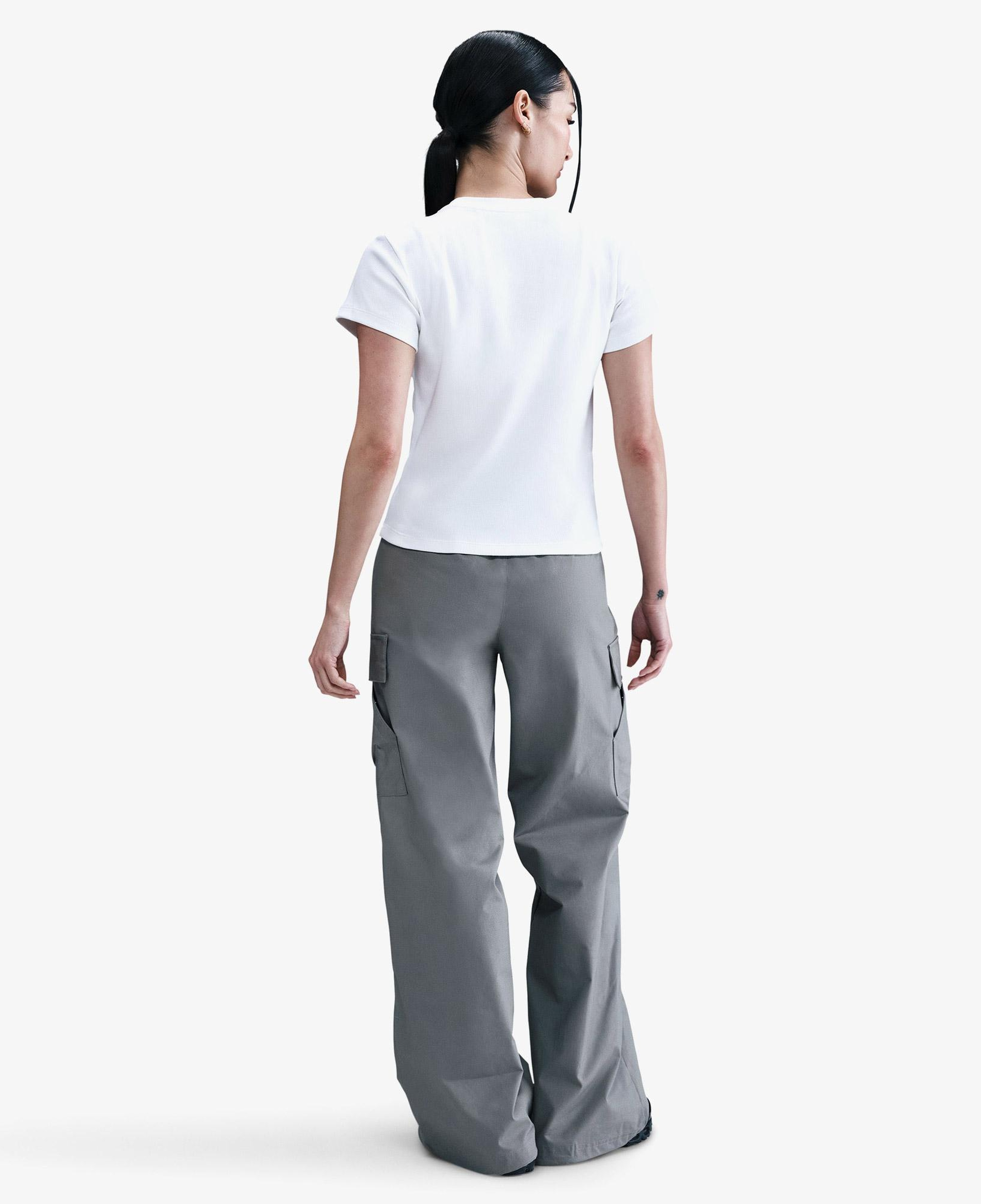 Nike Sportswear Ribbed Kadın Beyaz T-Shirt