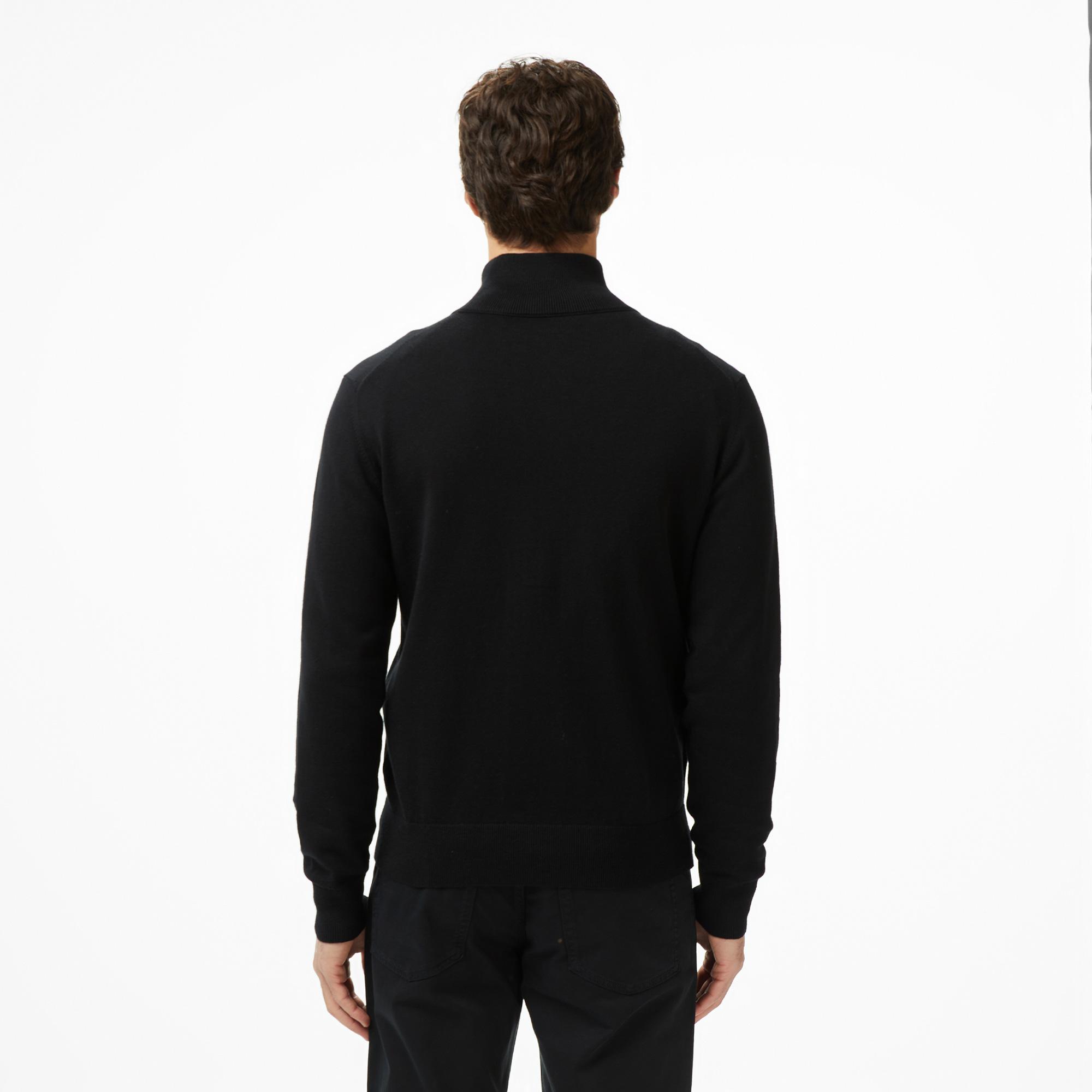 Boss Kanozip Erkek Siyah Triko