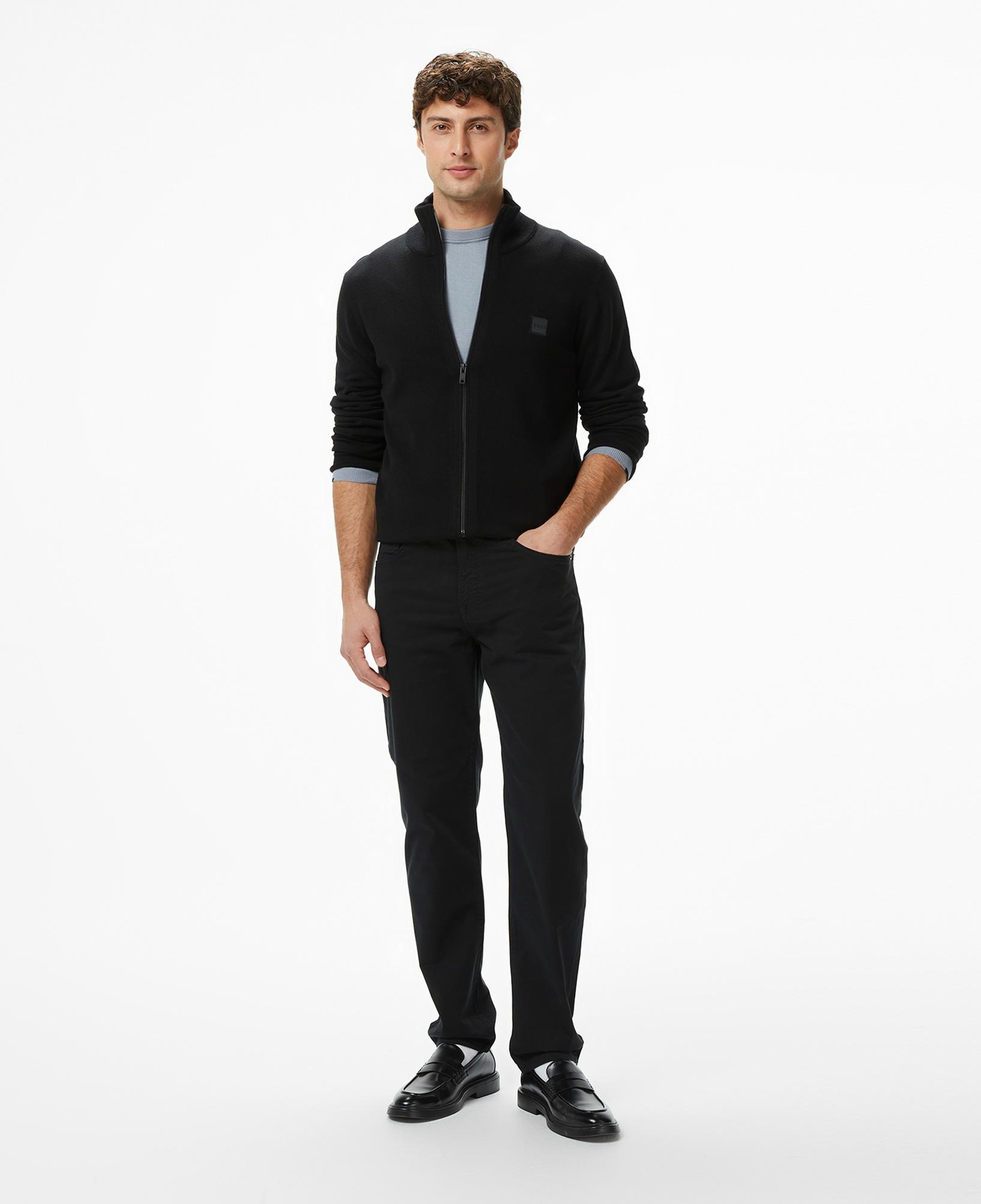 Boss Kanozip Erkek Siyah Triko