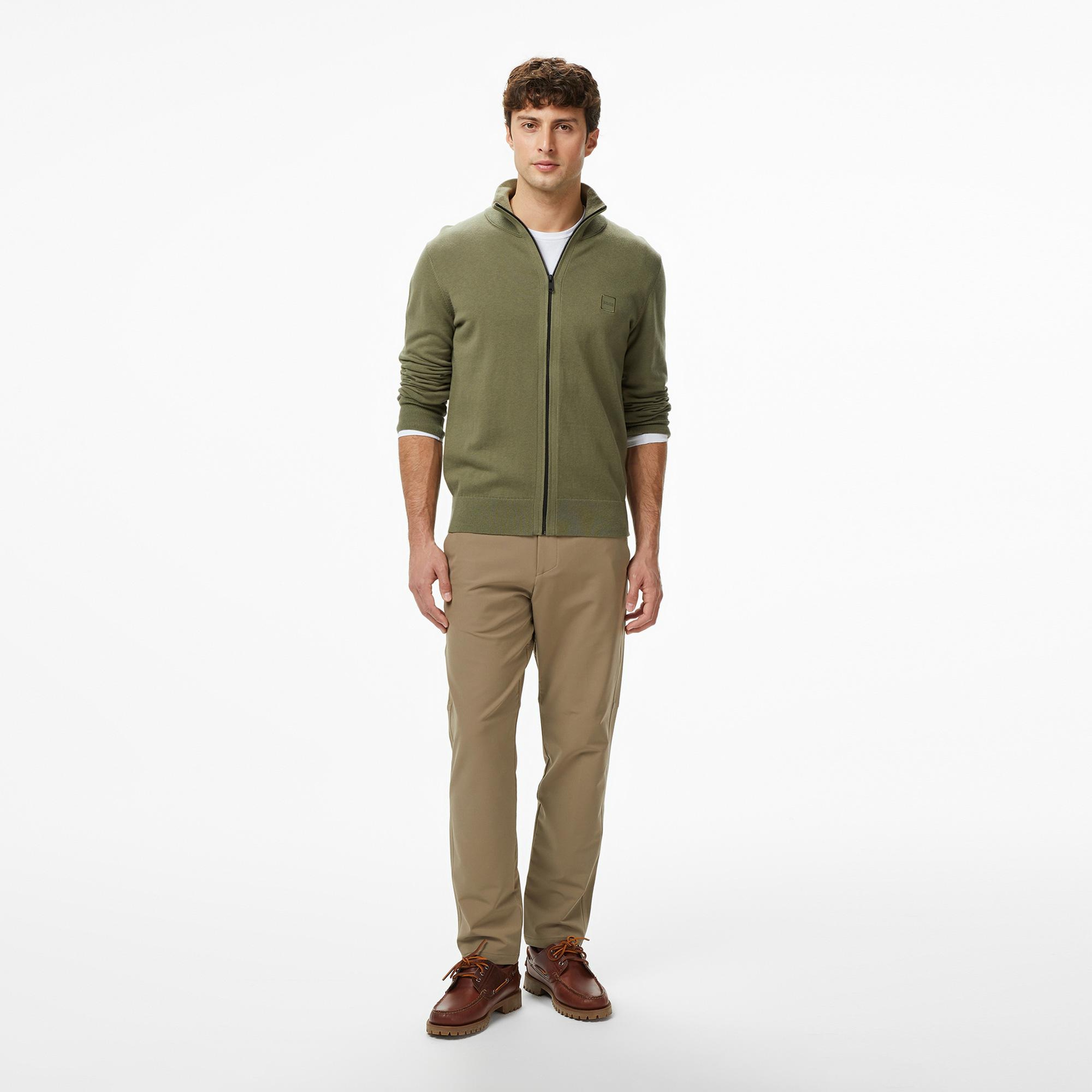 Boss Kanozip Erkek Yeşil Triko