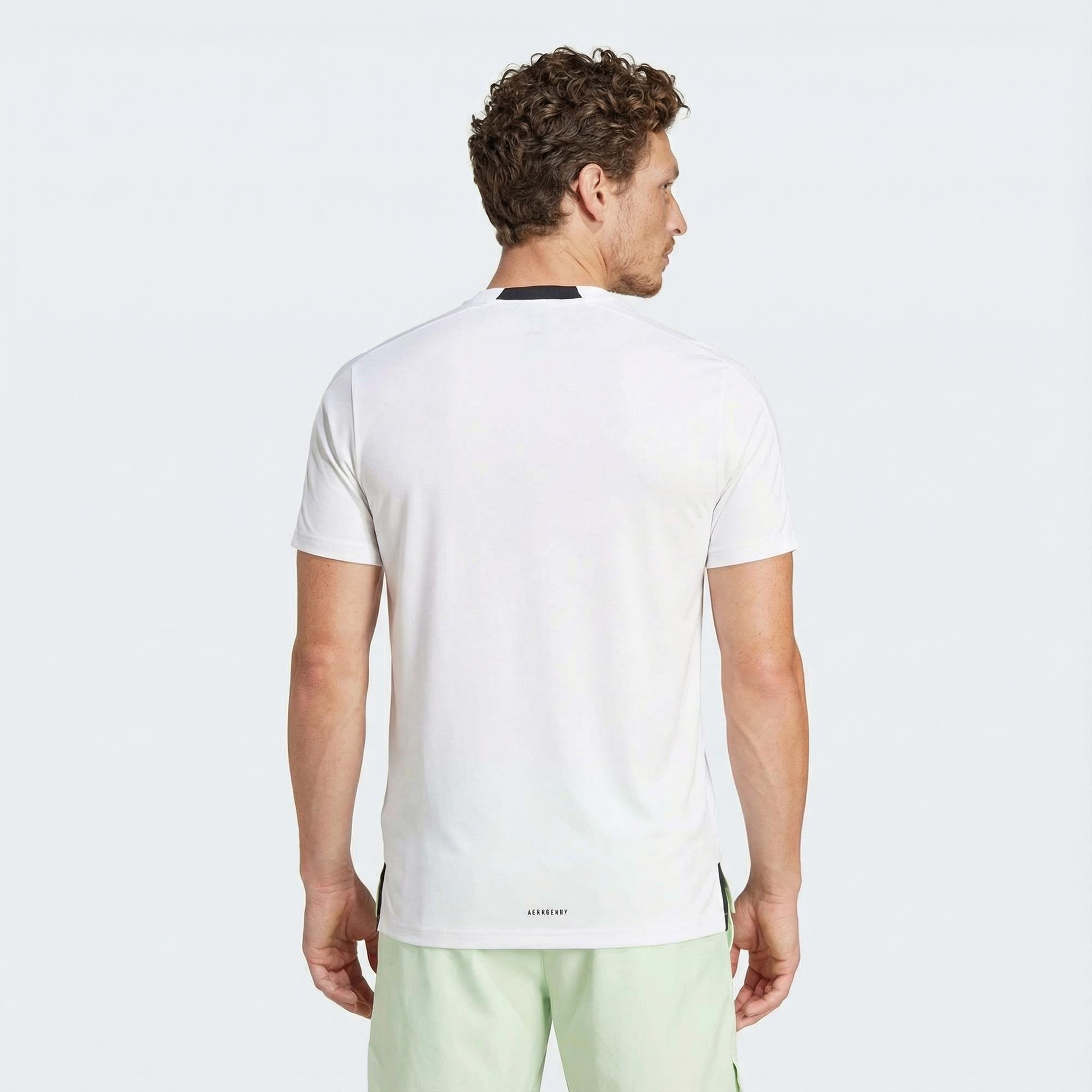 adidas Designed for Training Workout Erkek Beyaz T-Shirt