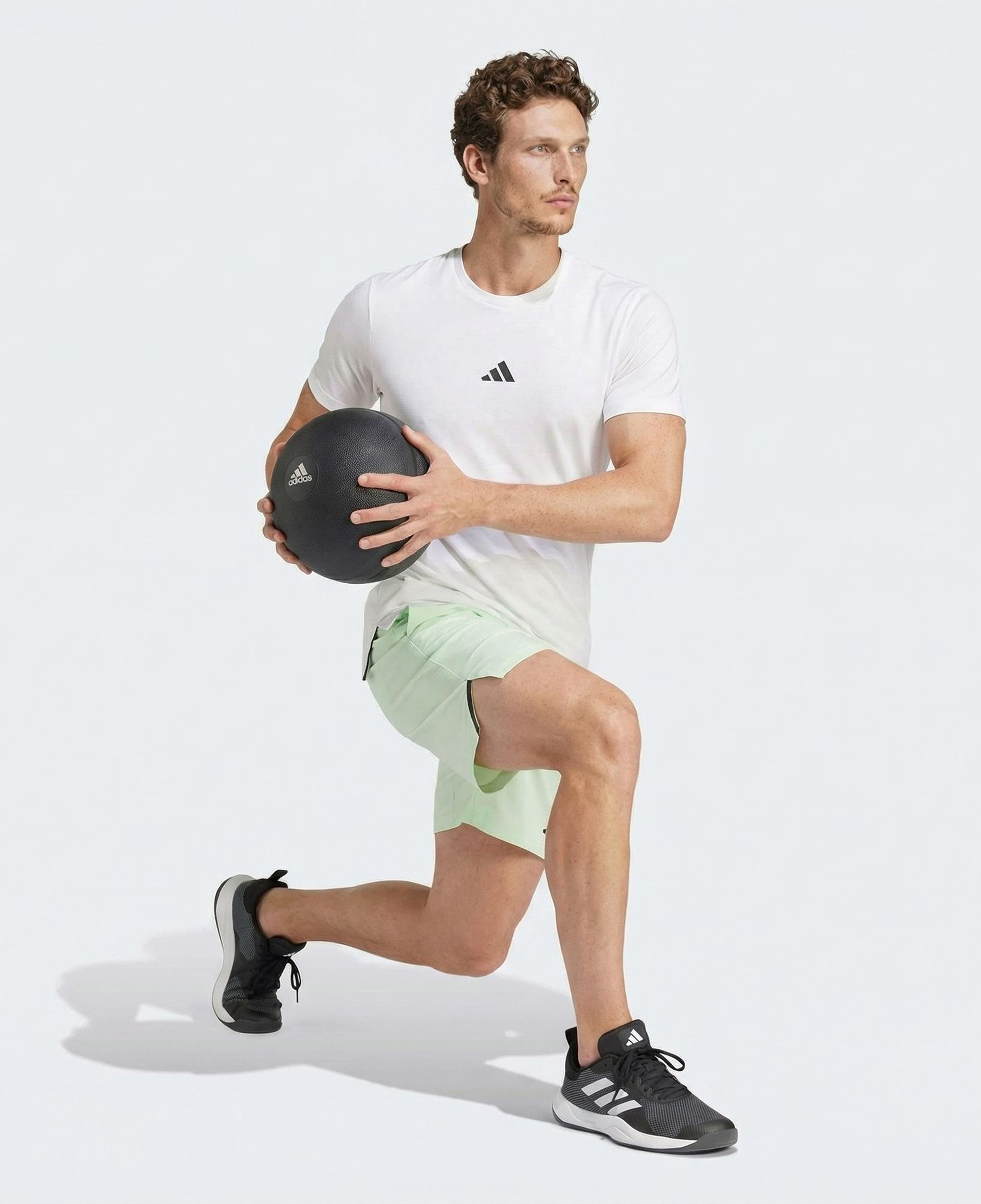 adidas Designed for Training Workout Erkek Beyaz T-Shirt