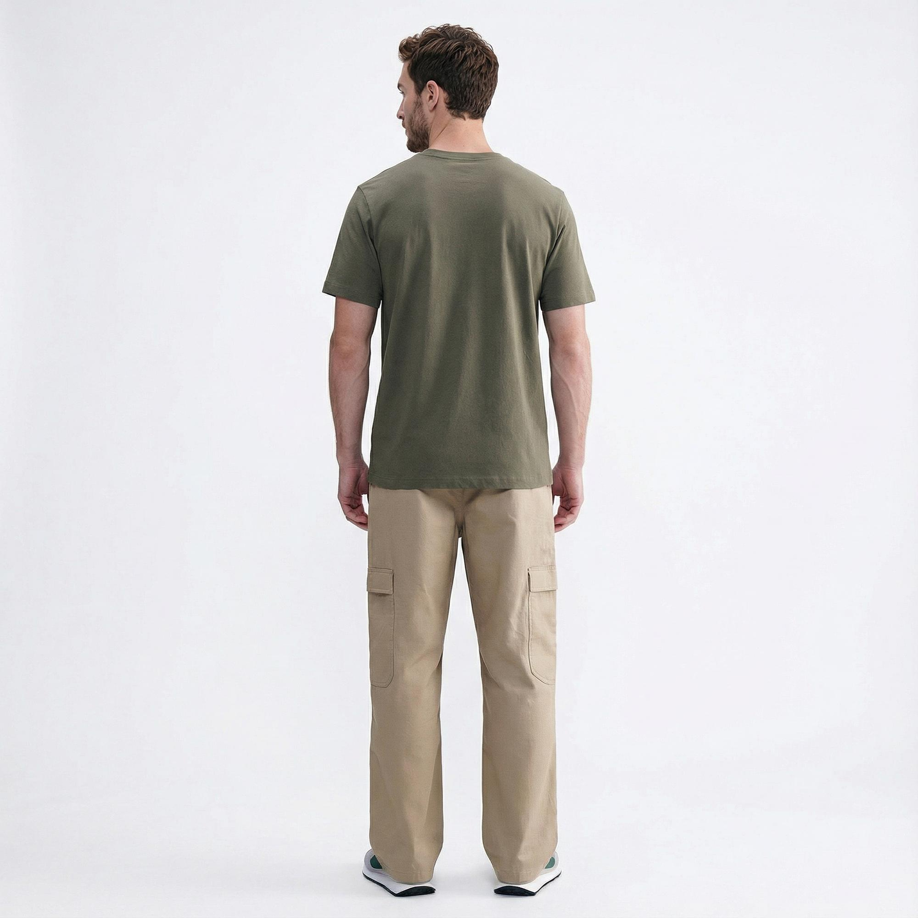 Nike Sportswear Icon Swoosh Erkek Haki T-Shirt