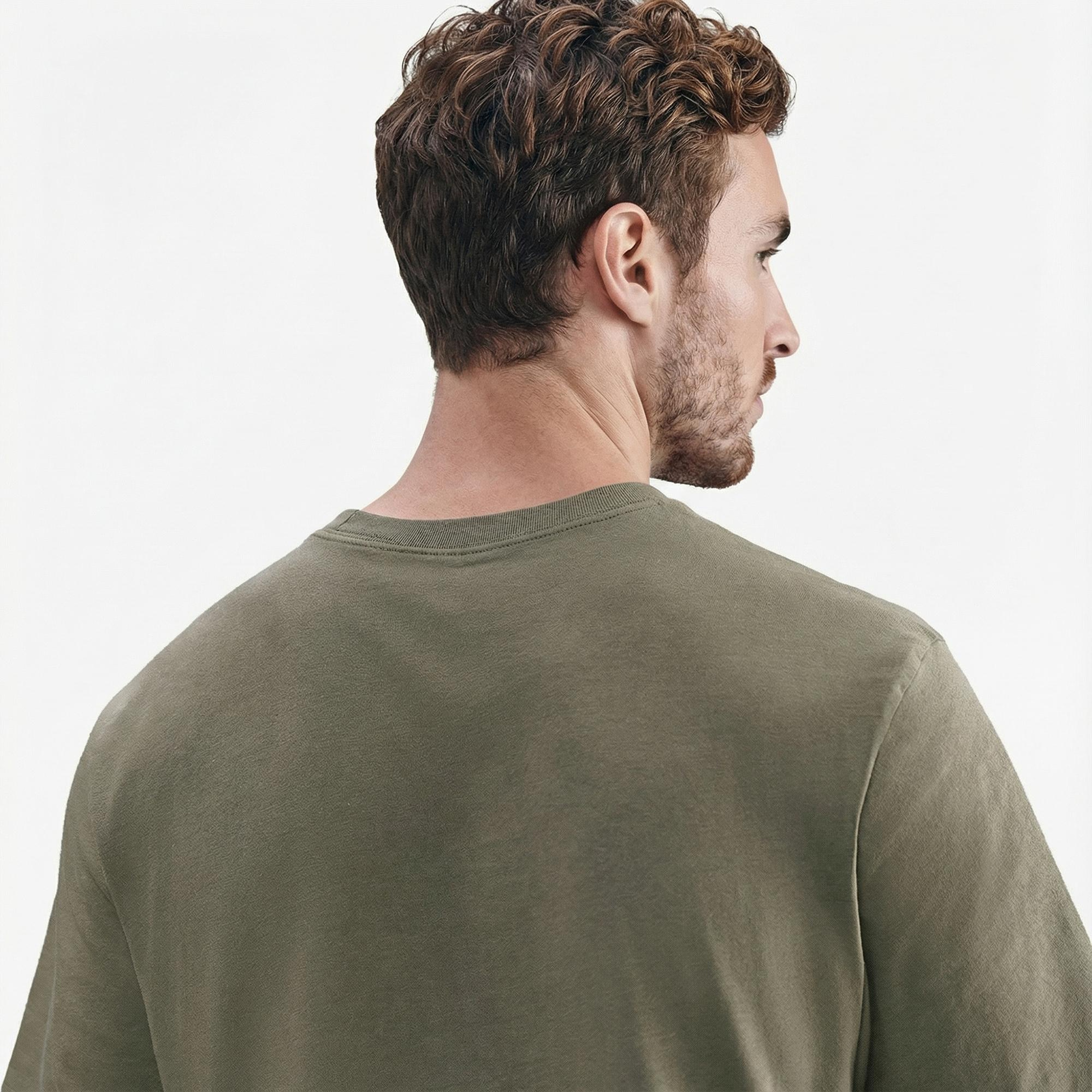 Nike Sportswear Icon Swoosh Erkek Haki T-Shirt