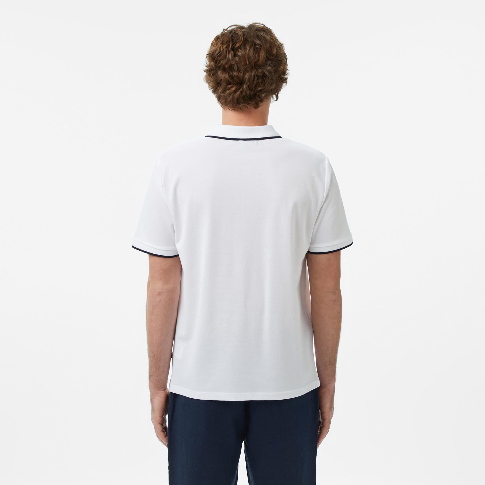 Nautica Erkek Beyaz Regular Fit Polo Yaka T-Shirt