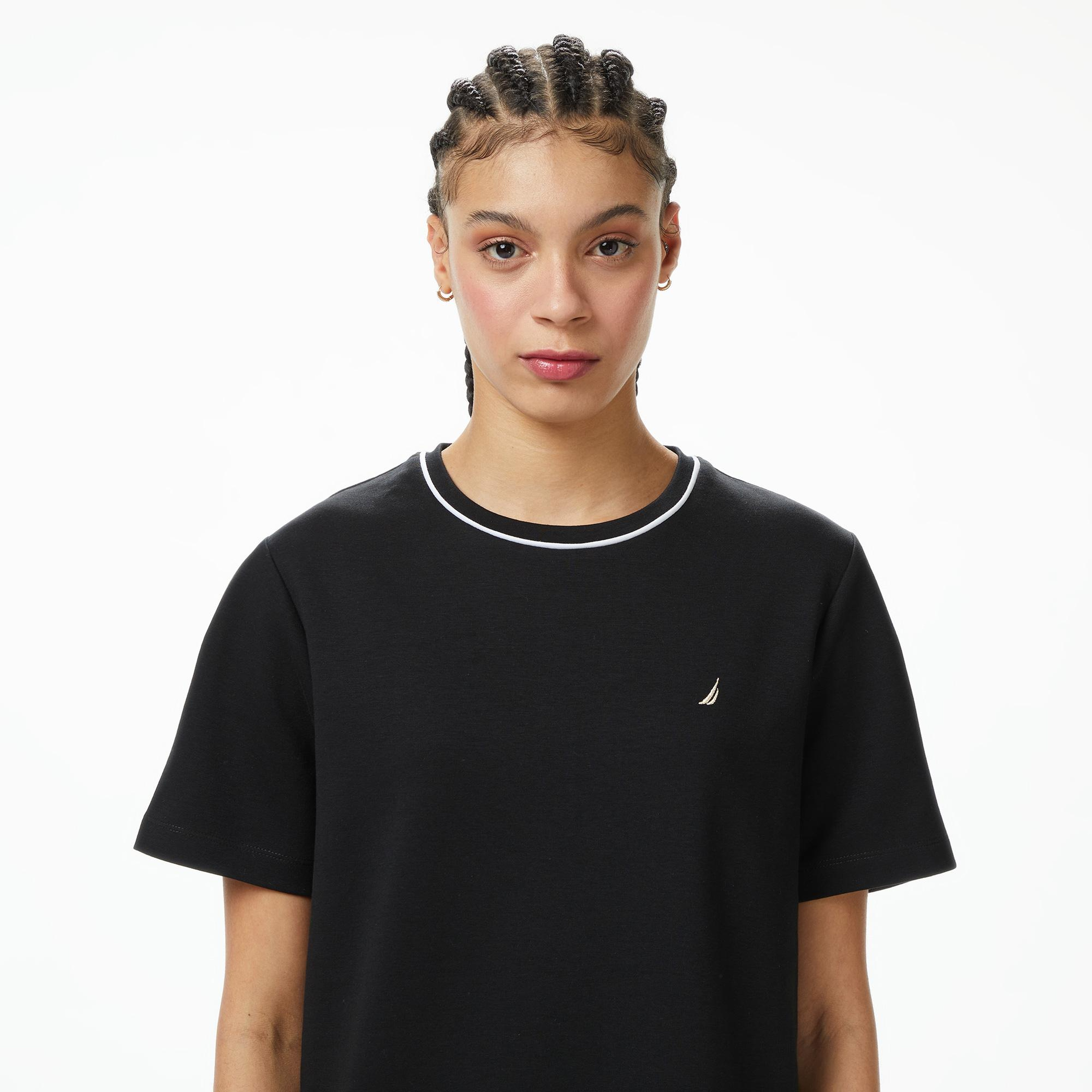 Nautica Kadın Siyah Regular Fit T-Shirt