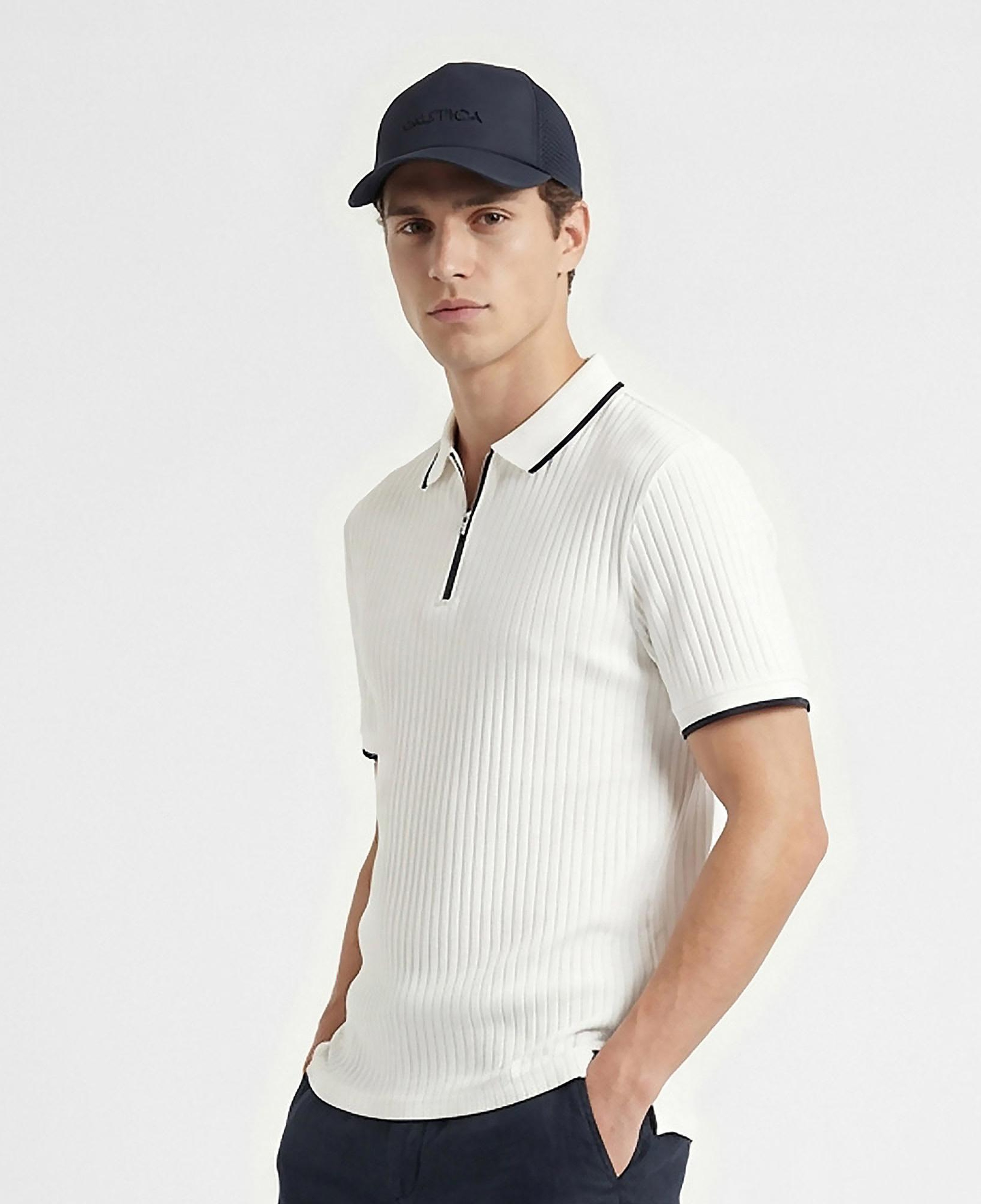 Nautica Erkek Beyaz Regular Fit Polo Yaka T-Shirt