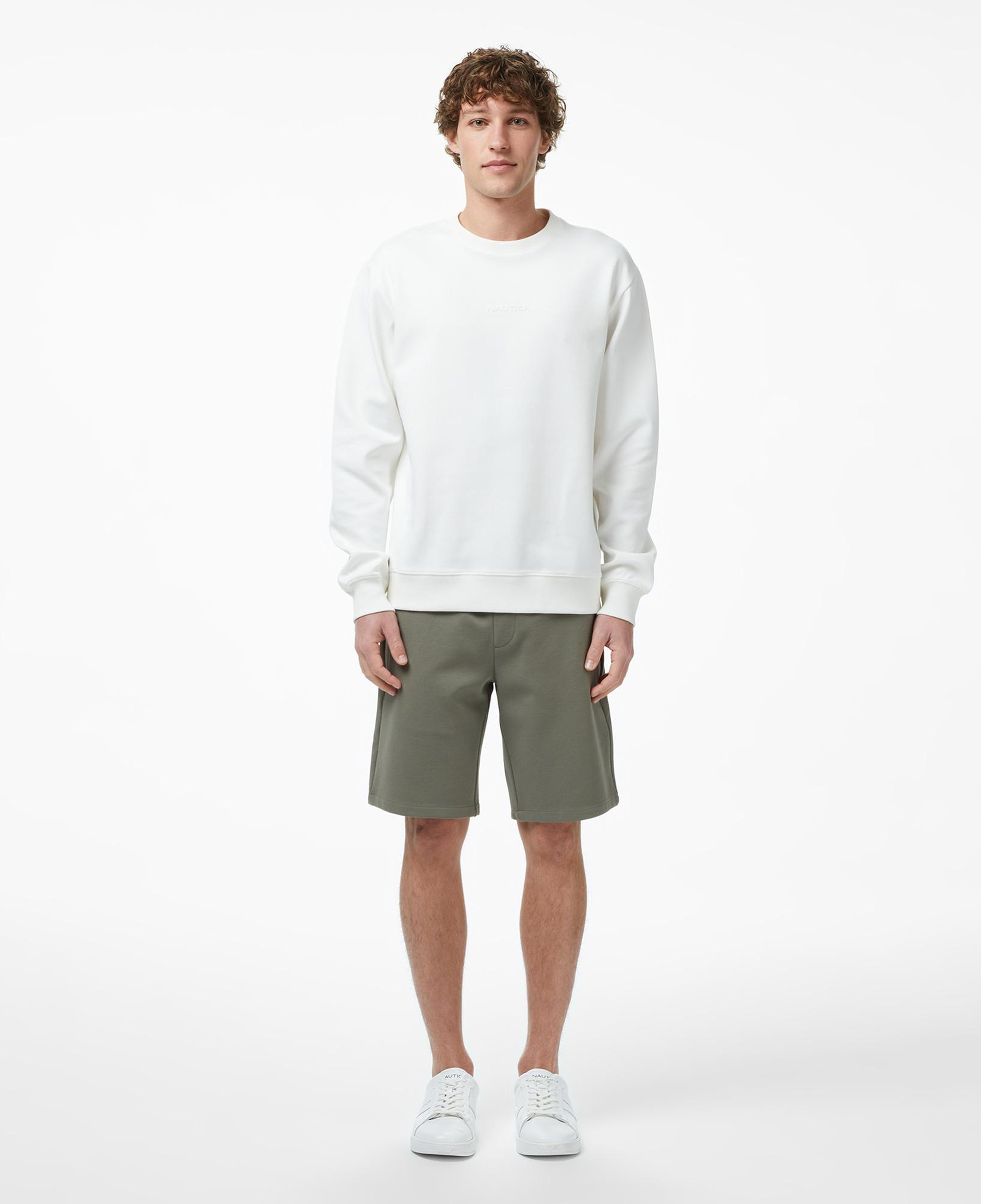 Nautica Erkek Krem Regular Fit Sweatshirt