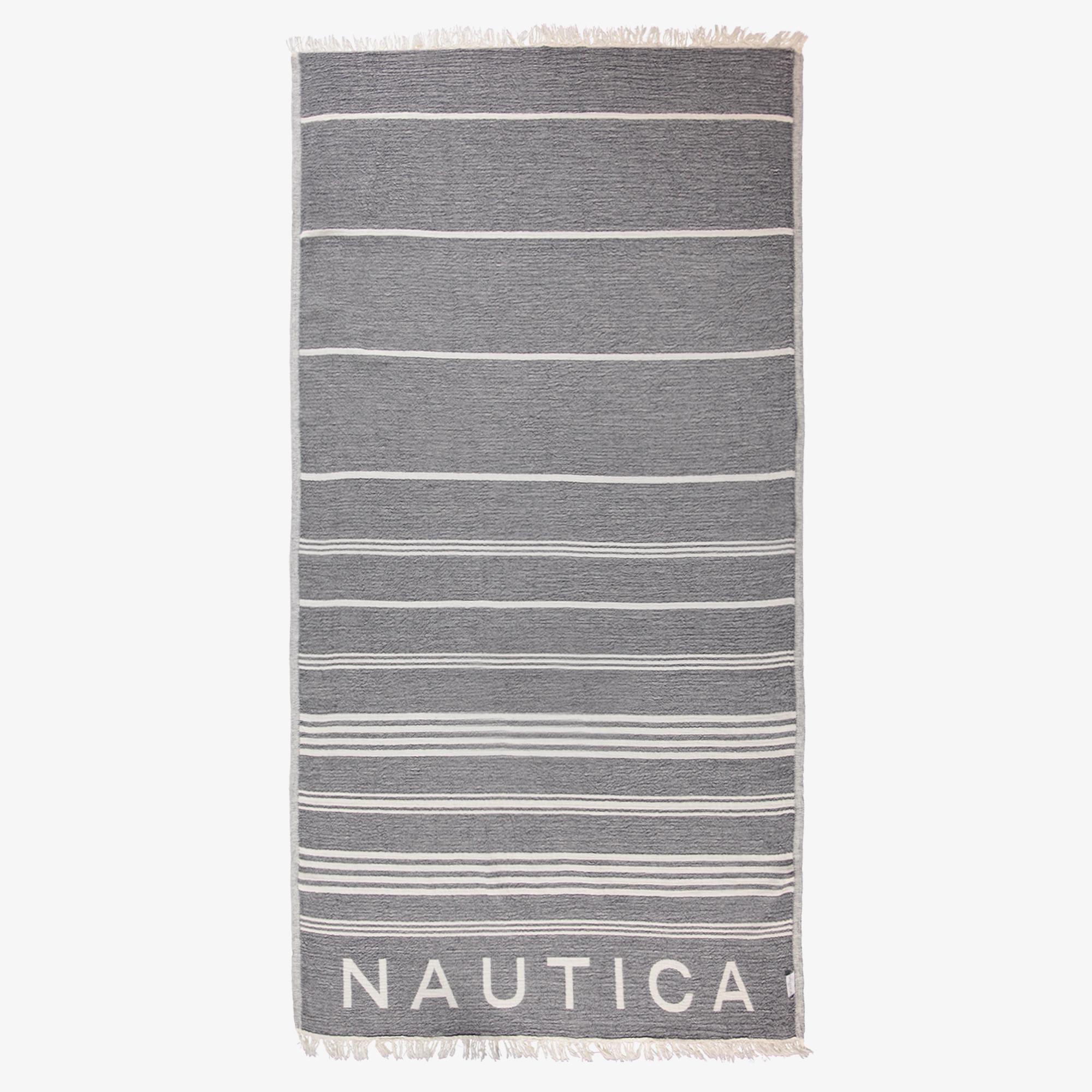 Nautica Unisex Lacivert Çizgili Havlu