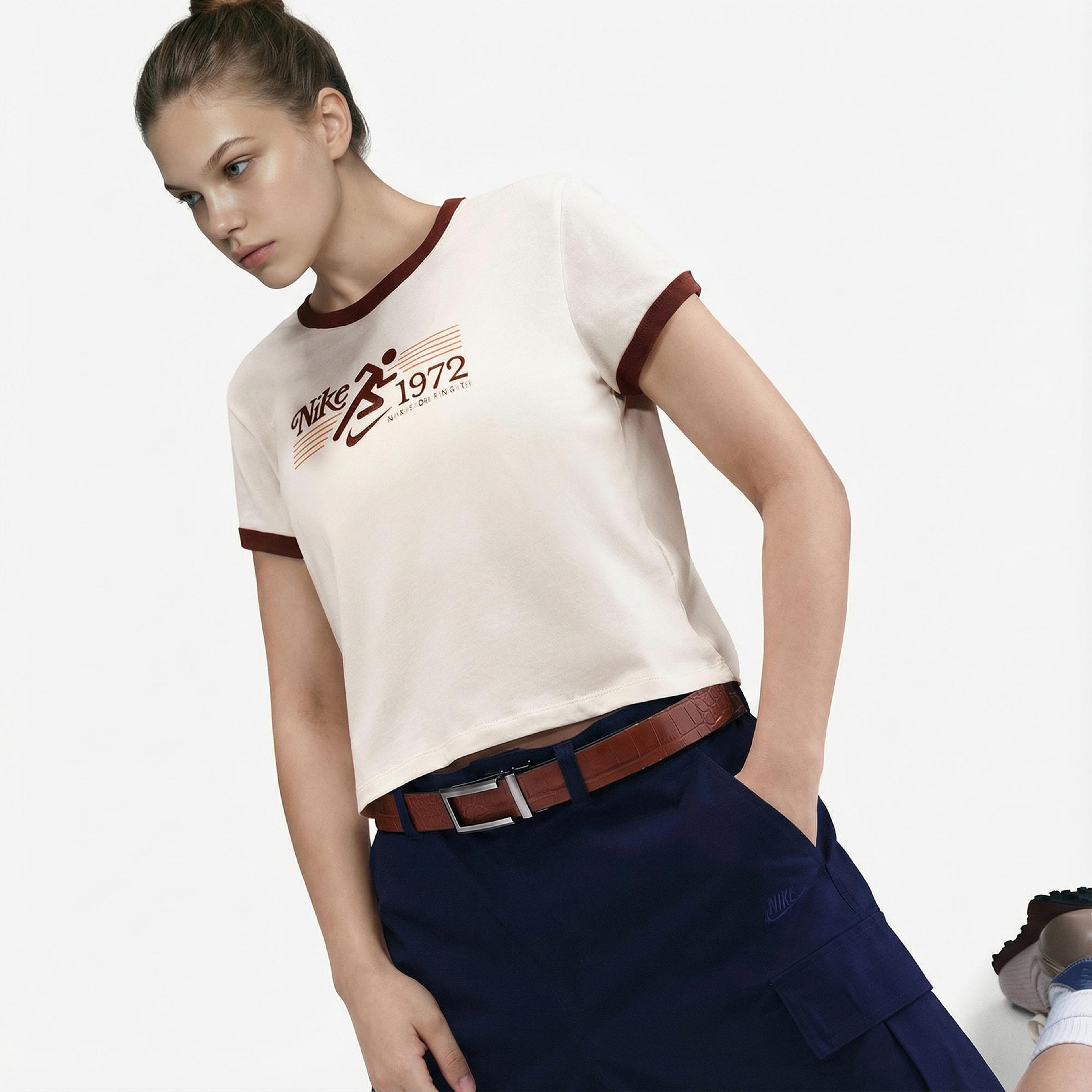 Nike Sportswear Ringer Kadın Beyaz T-Shirt