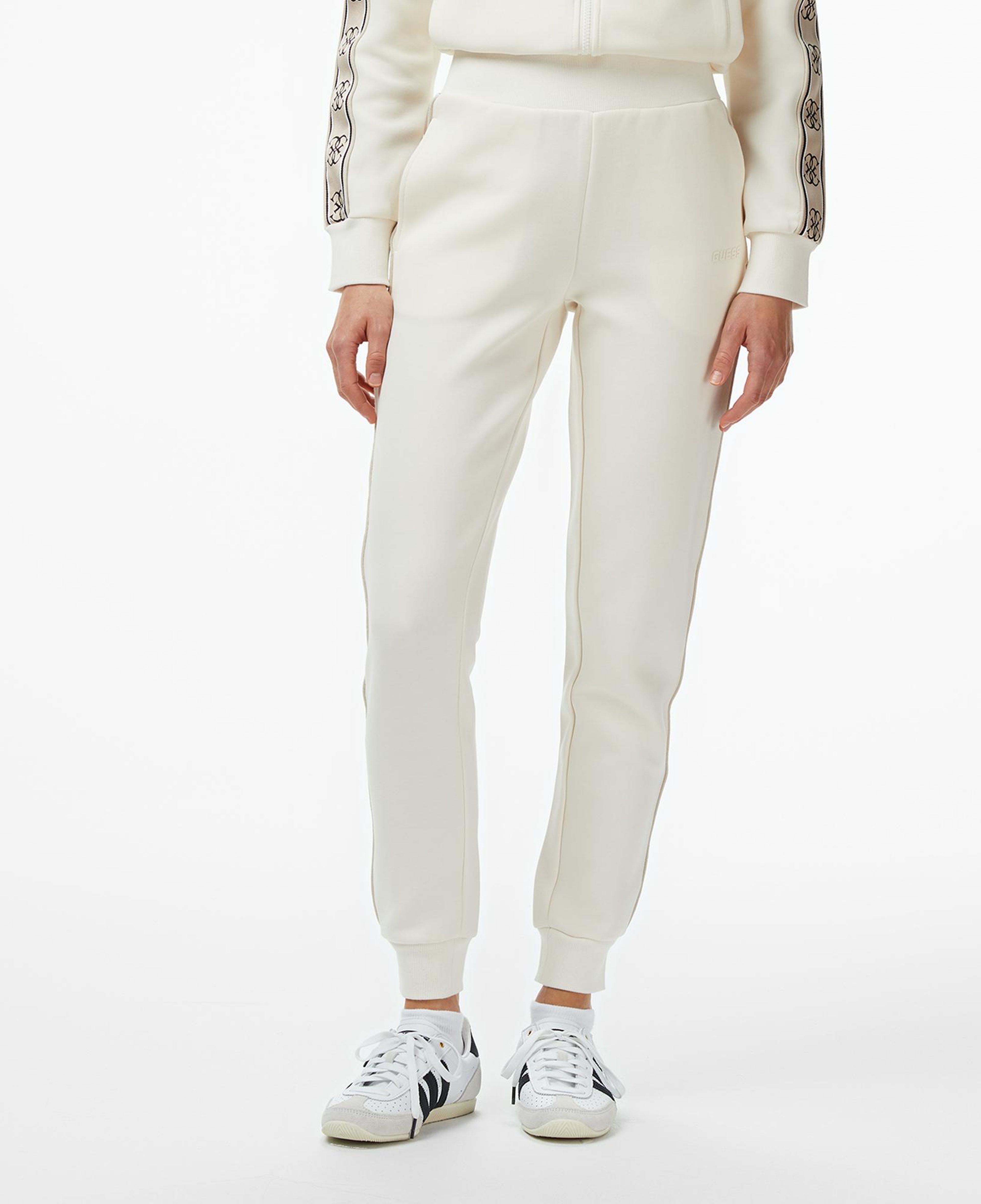 Guess Britney Jogger Punto Milano Kadın Beyaz Eşofman Altı