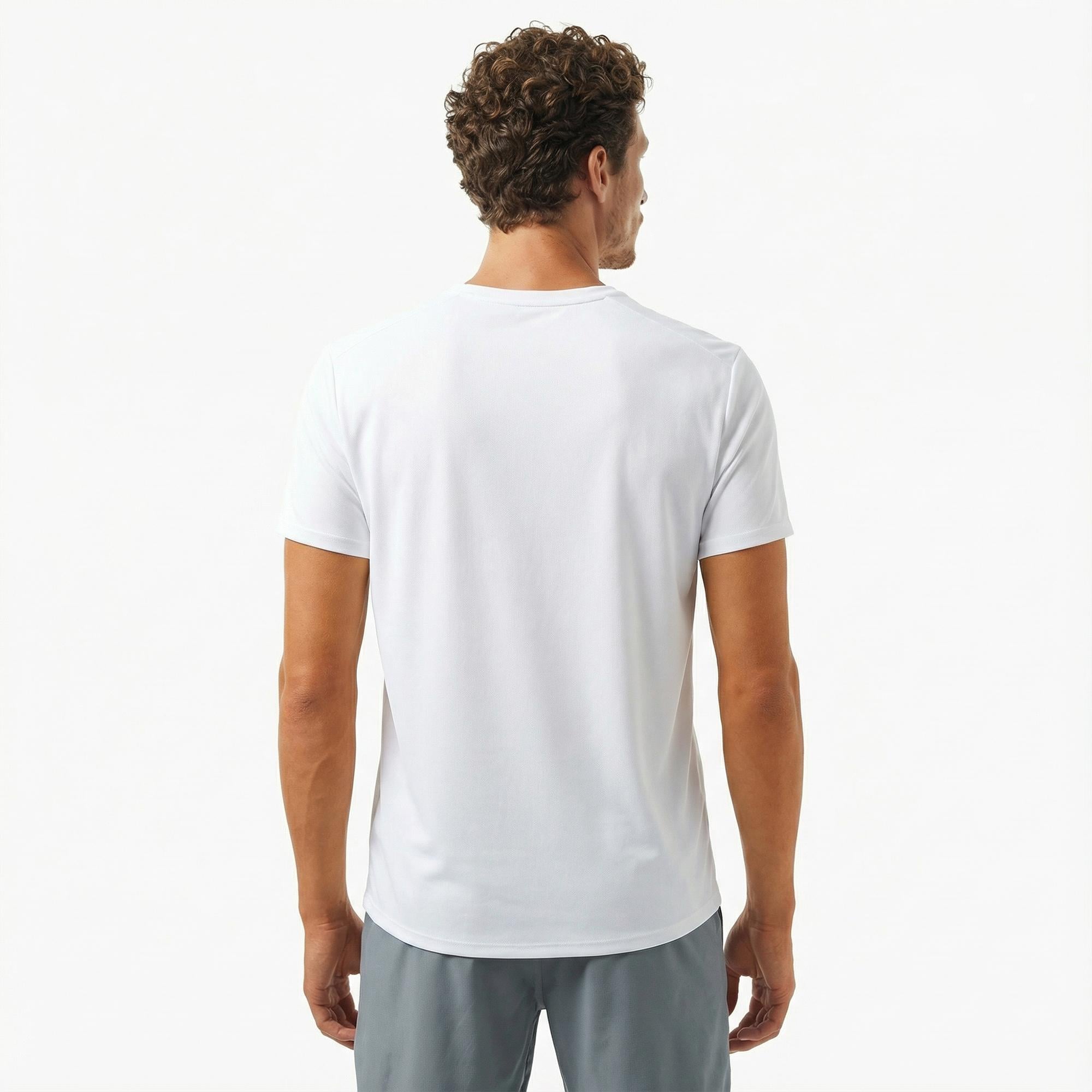 Nike Dri-Fit Miler Erkek Beyaz T-Shirt