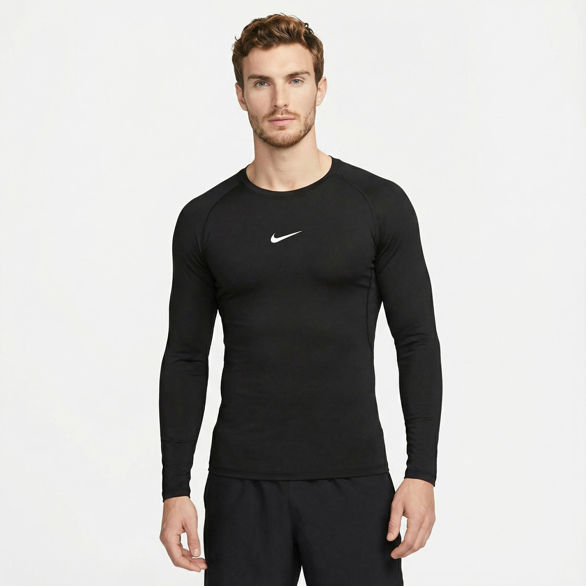 Nike Pro Dri-Fit Top Erkek Siyah Uzun Kollu T-Shirt