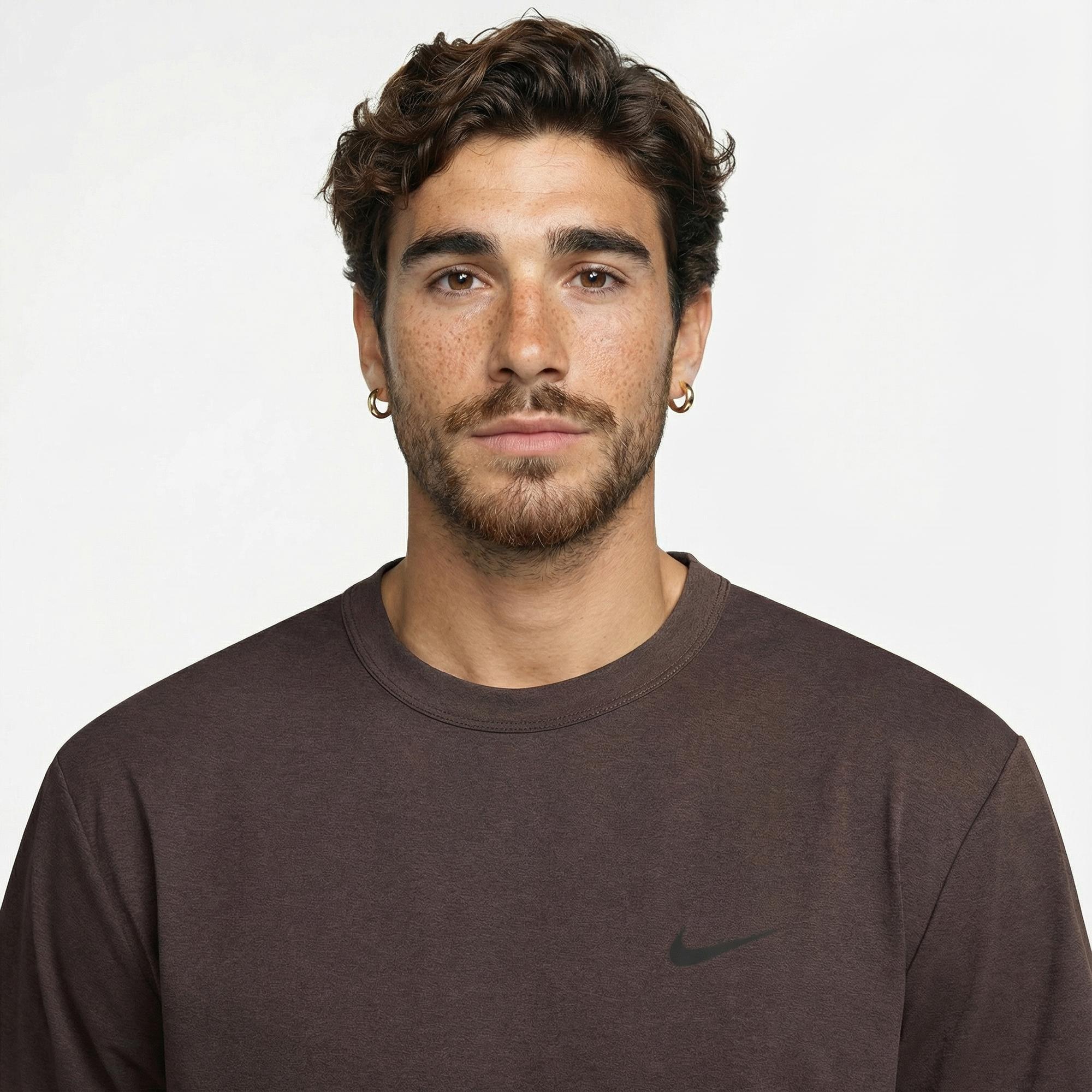 Nike Dri-Fit Hyverse Erkek Kahverengi T-Shirt