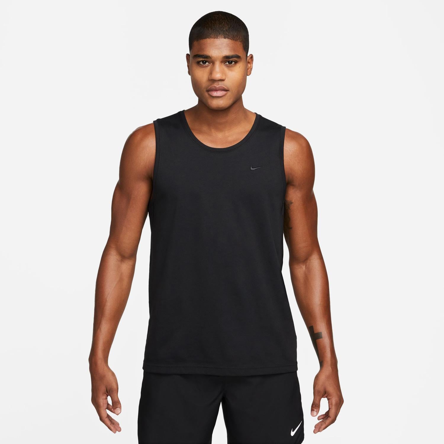 Nike Dri-Fit Primary Tank Erkek Siyah Kolsuz T-Shirt