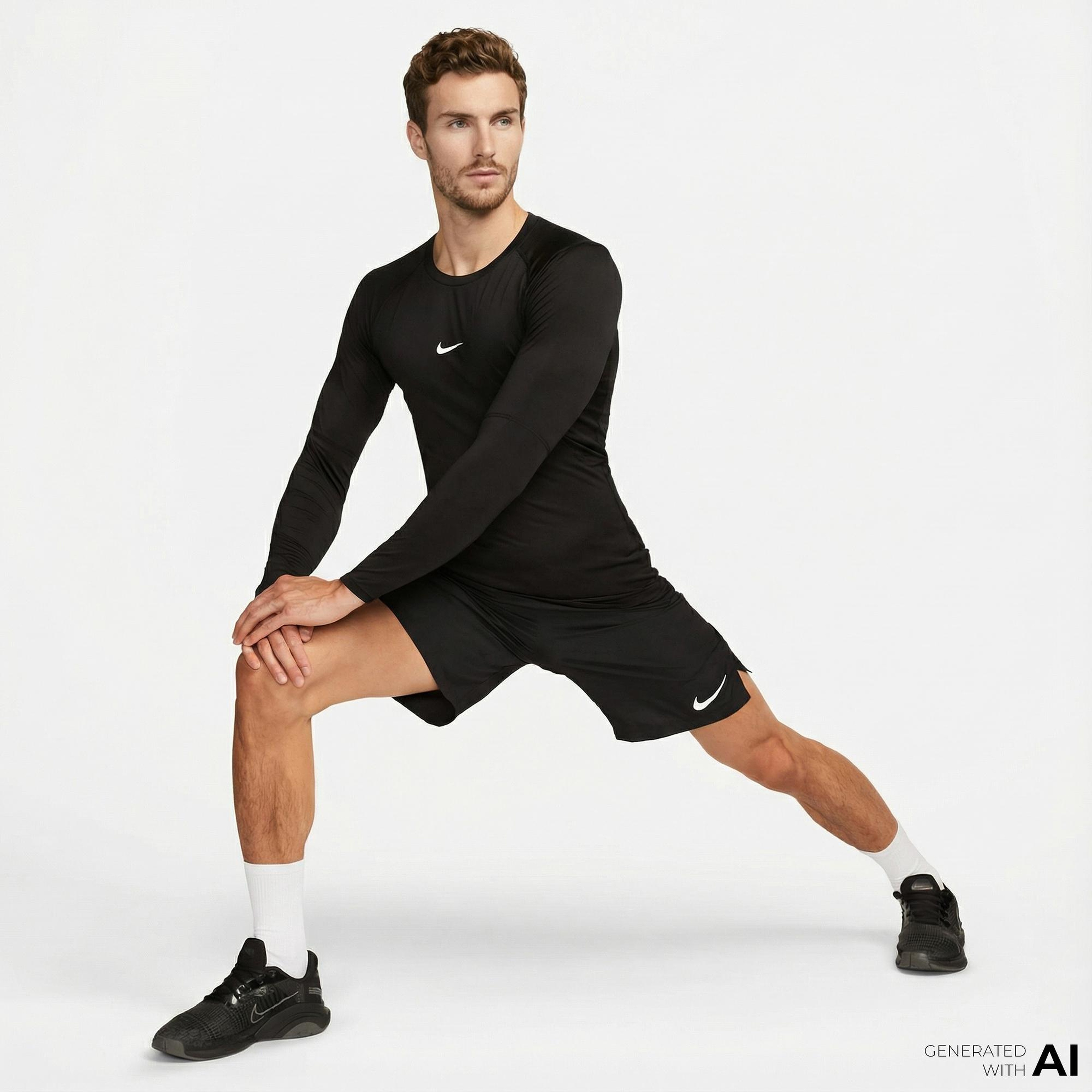 Nike Pro Dri-Fit Top Erkek Siyah Uzun Kollu T-Shirt