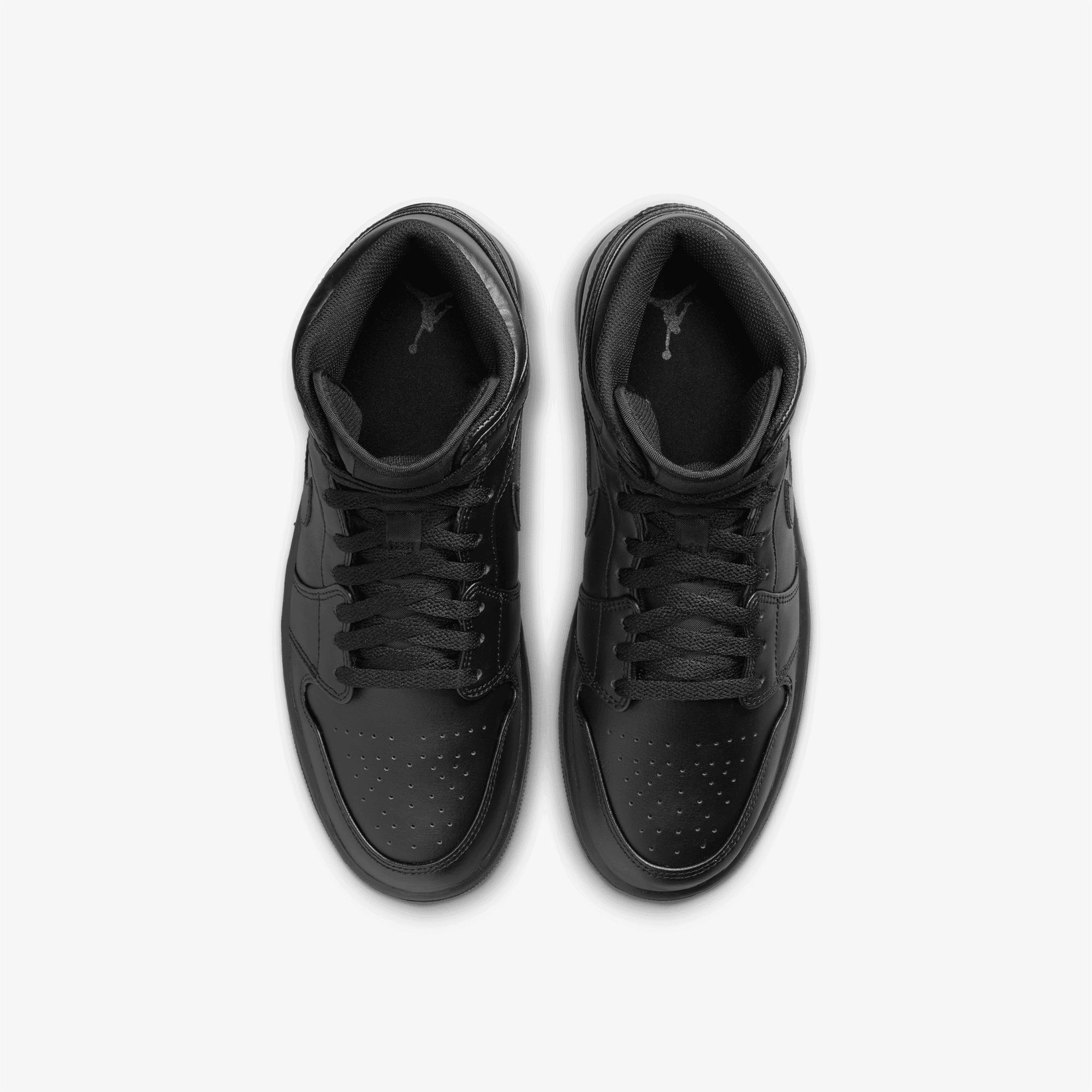 Jordan Air 1 Mid Erkek Siyah Spor Ayakkabı