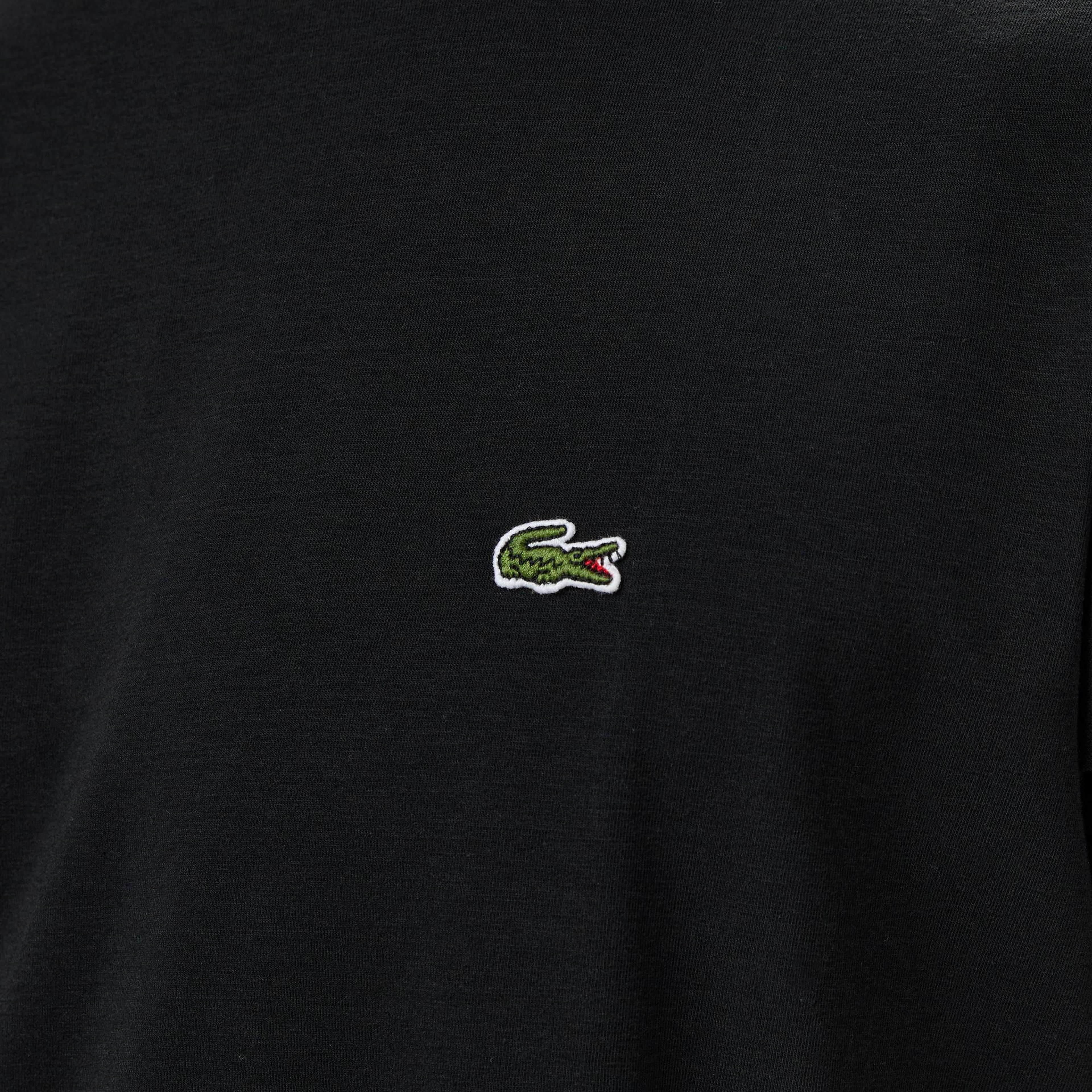 Lacoste Erkek Slim Fit Bisiklet Yaka Siyah T-Shirt