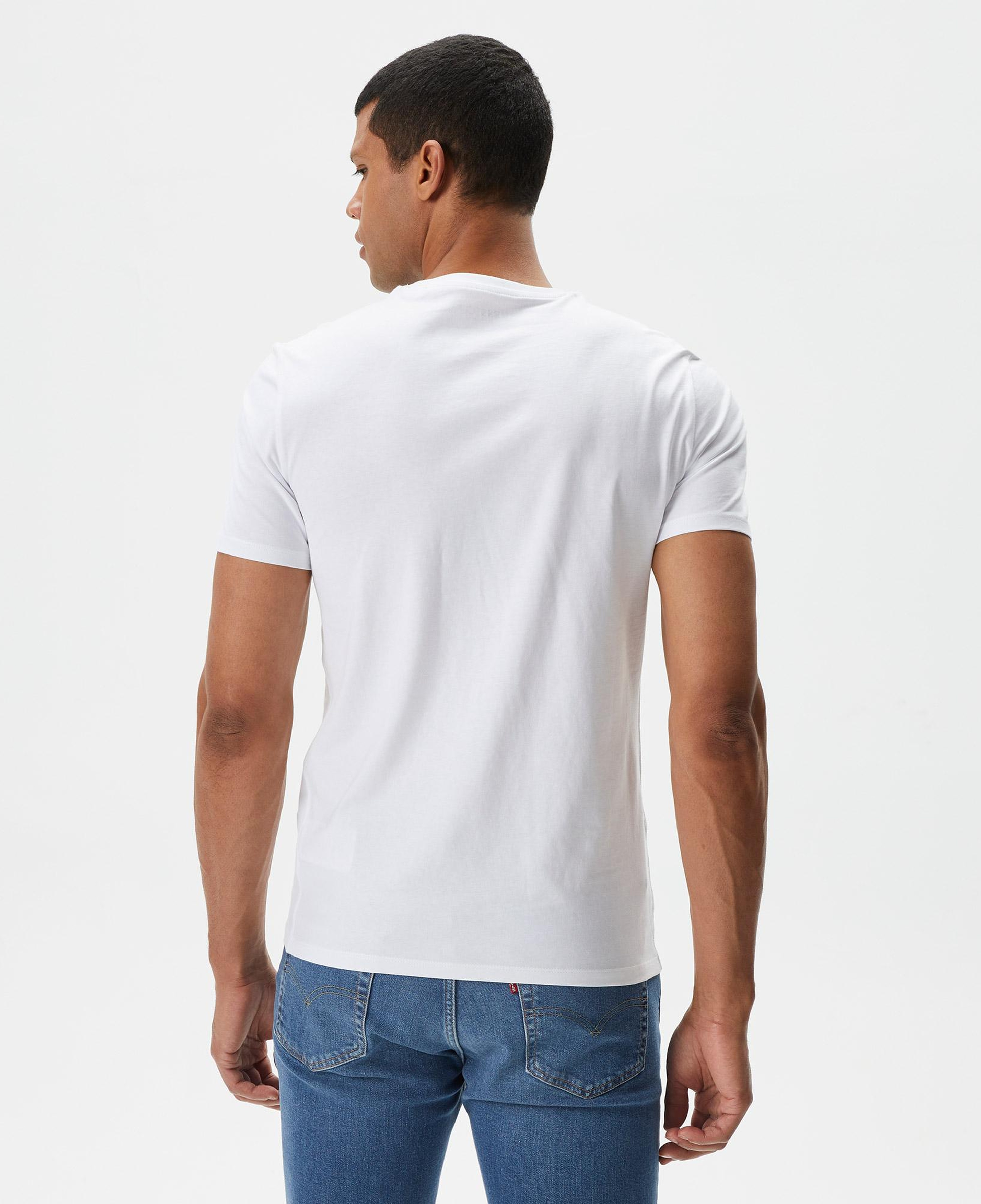 Guess Mid Organic Stream Jersey Erkek Beyaz T-Shirt