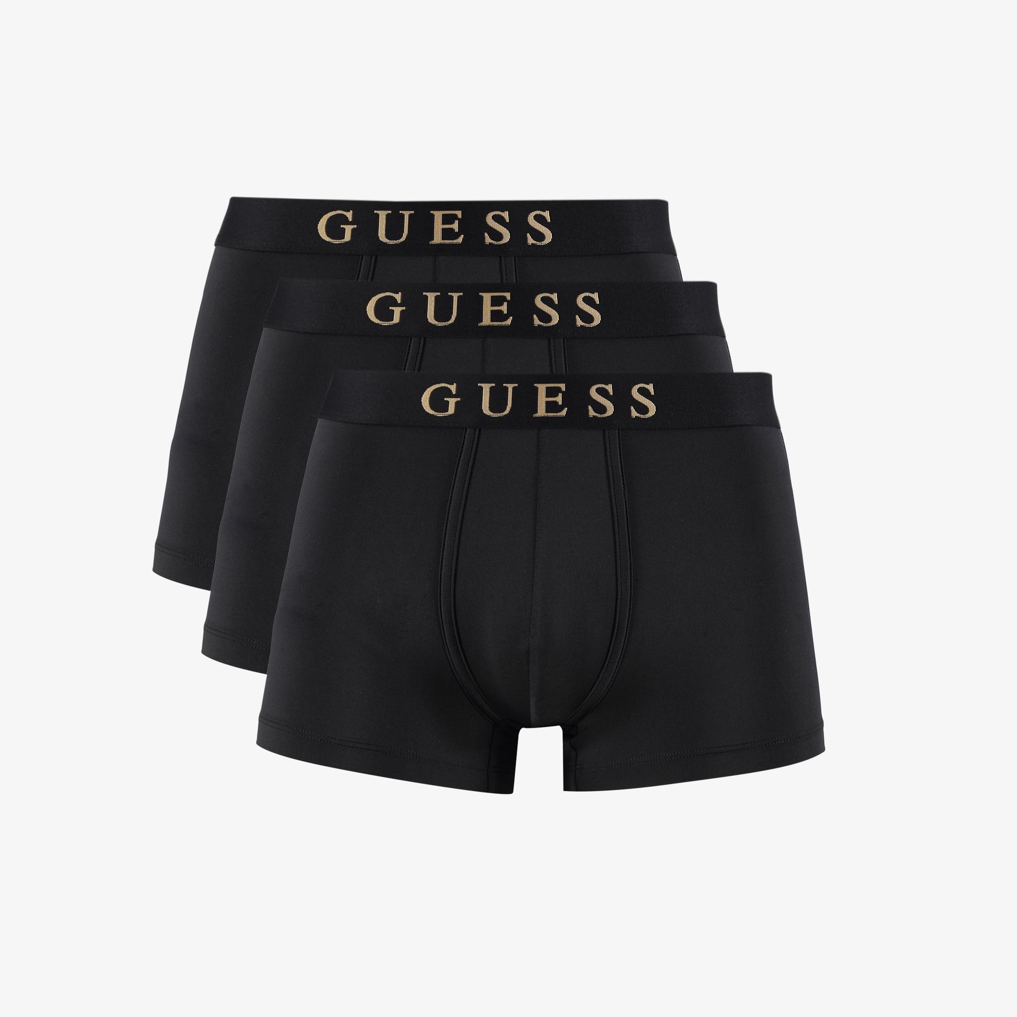 Guess Microfiber 3'lü Erkek Siyah Boxer