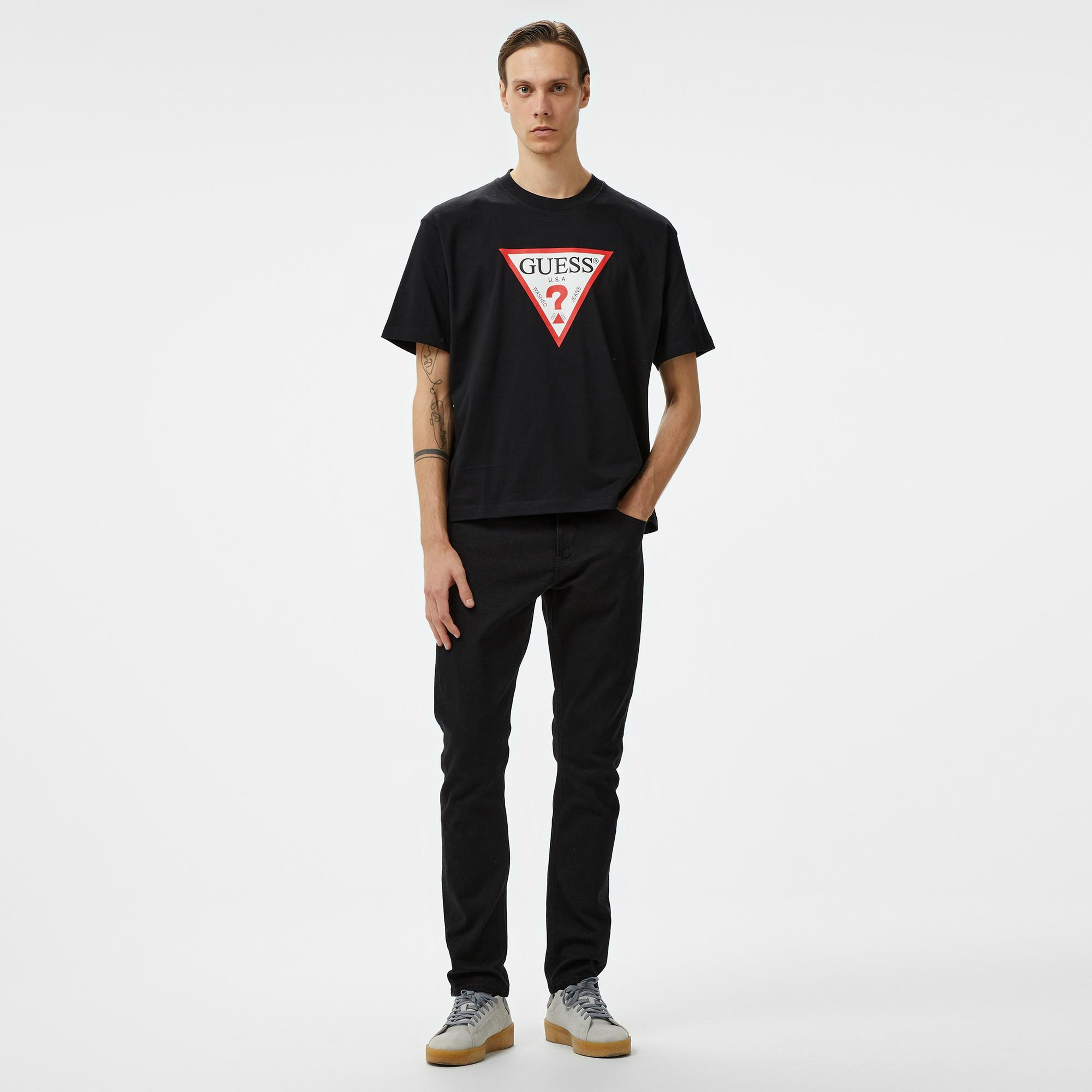 Guess Iconic Organic Heavy Erkek Siyah T-Shirt