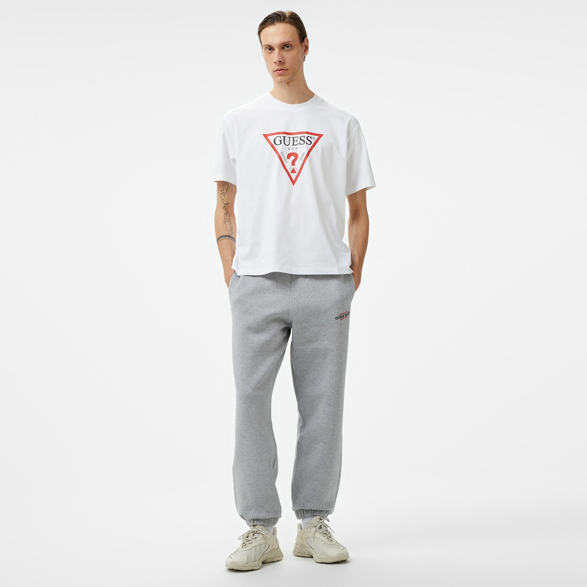 Guess Iconic Organic Heavy Erkek Beyaz T-Shirt