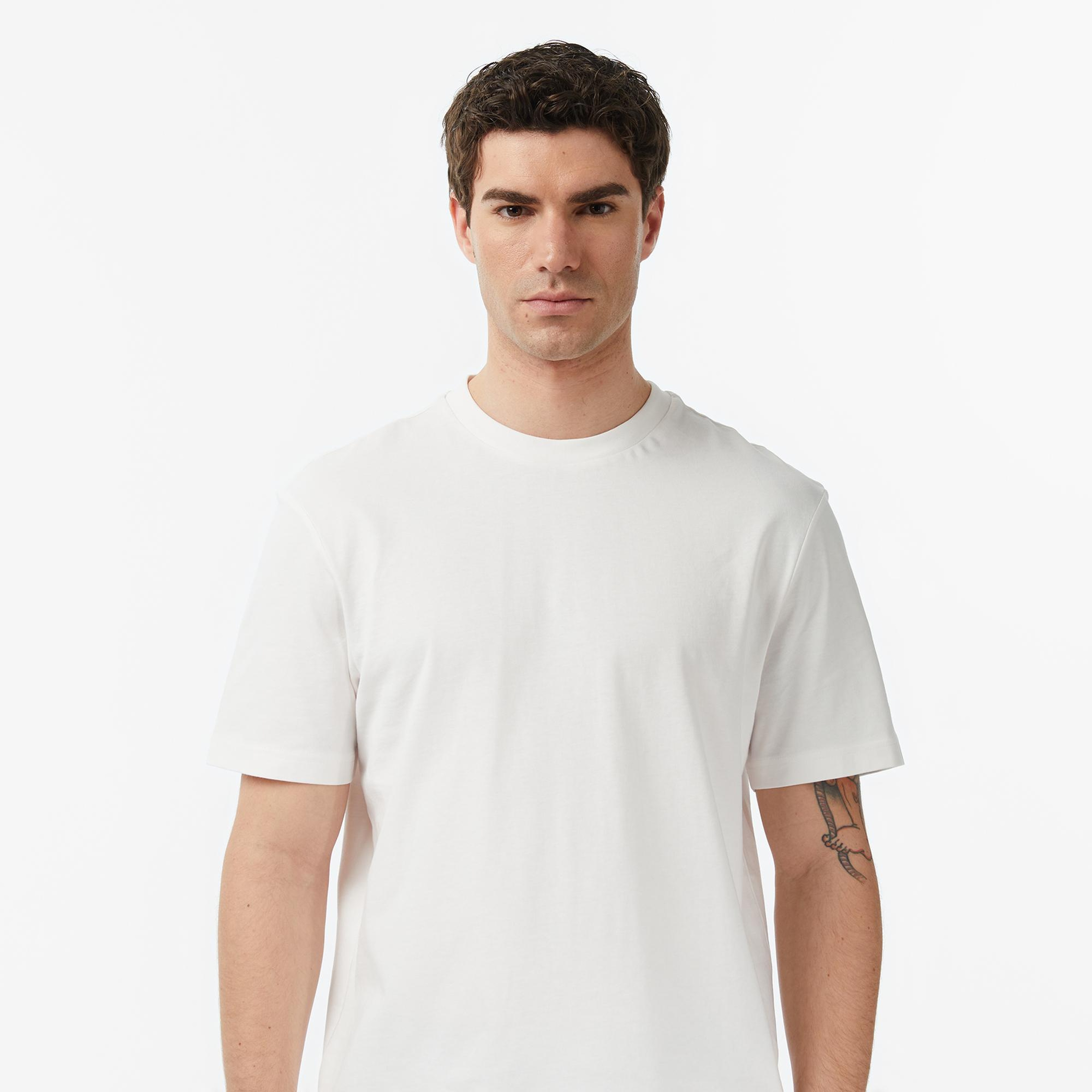 Hugo Danoto Erkek Krem Rengi T-Shirt