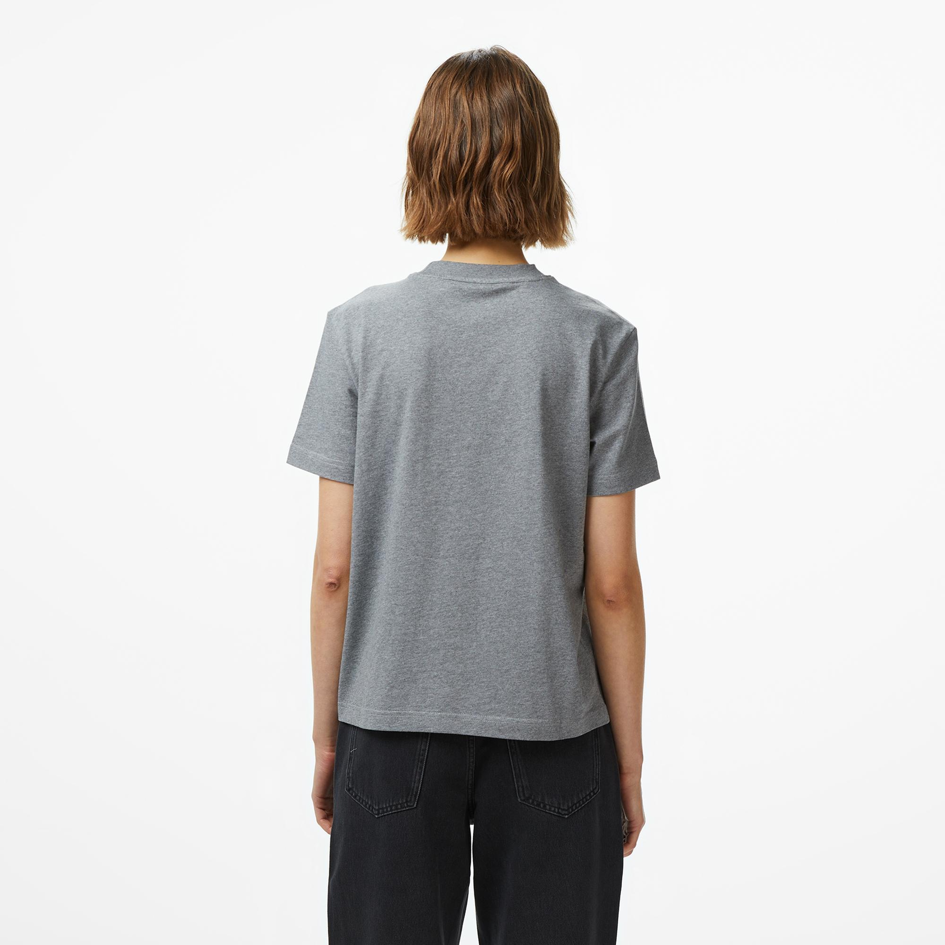 Calvin Klein Hero Classic Monologo Kadın Gri T-Shirt