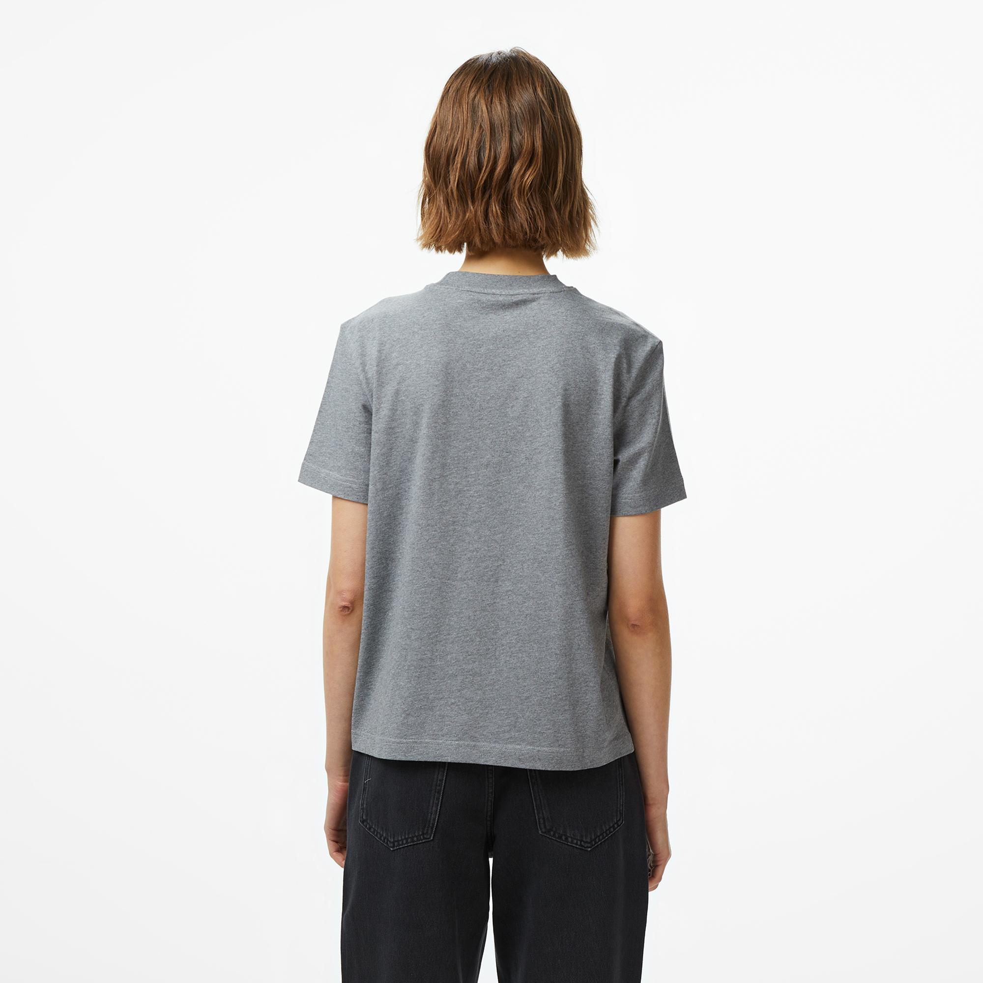 Calvin Klein Hero Classic Monologo Kadın Gri T-Shirt