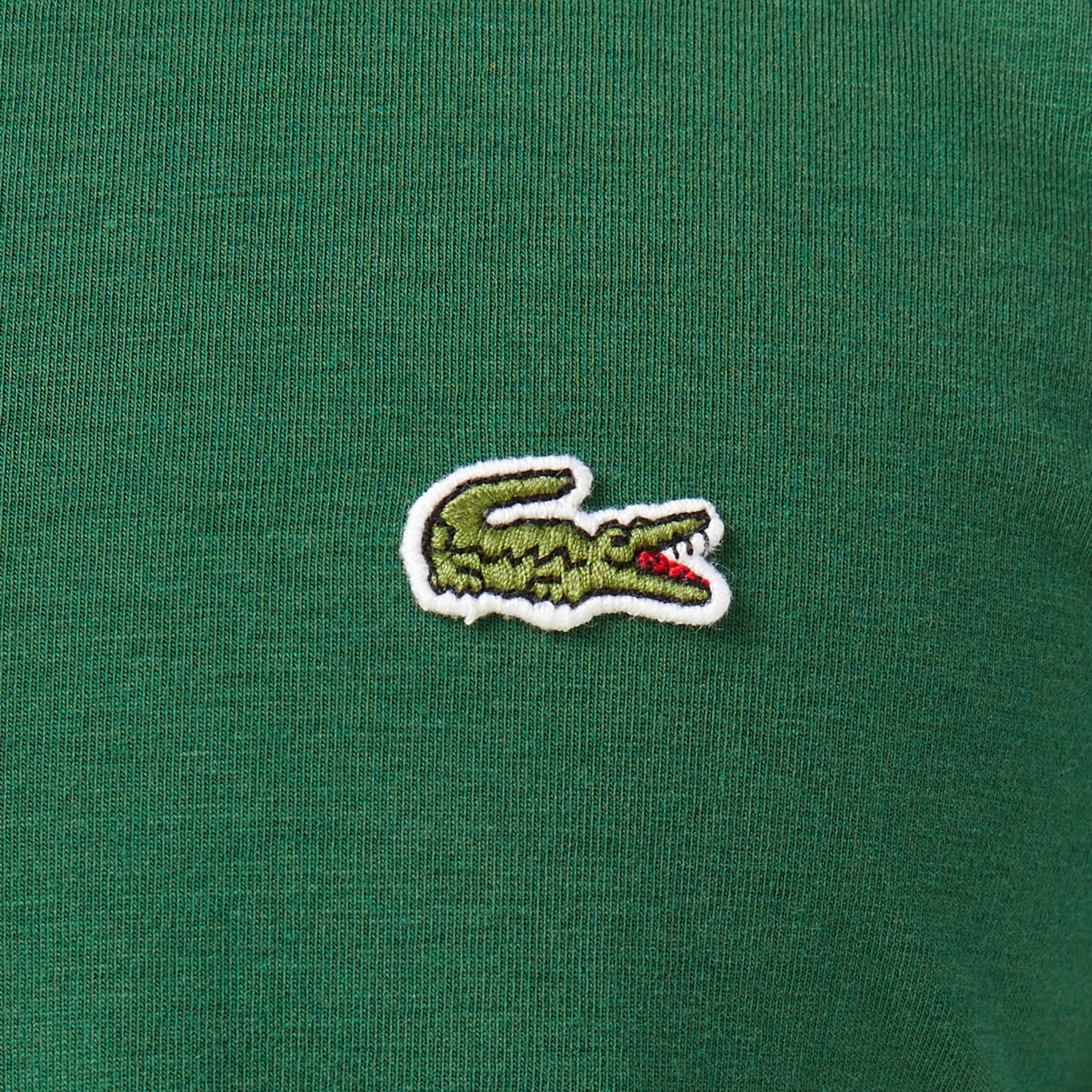 Lacoste Erkek Slim Fit Bisiklet Yaka Koyu Yeşil T-Shirt