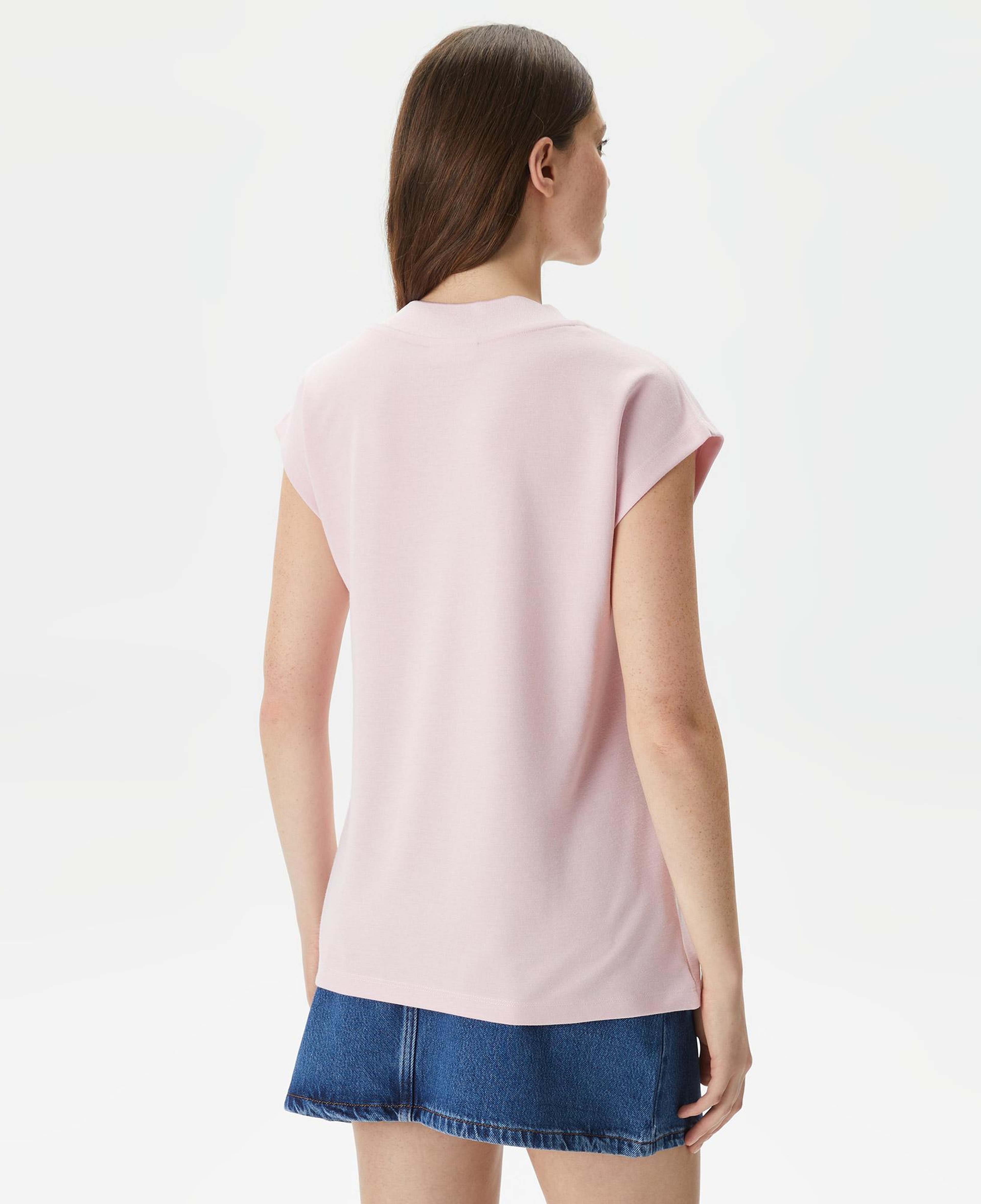 Lacoste Kadın Slim Fit V Yaka Açık Pembe T-Shirt
