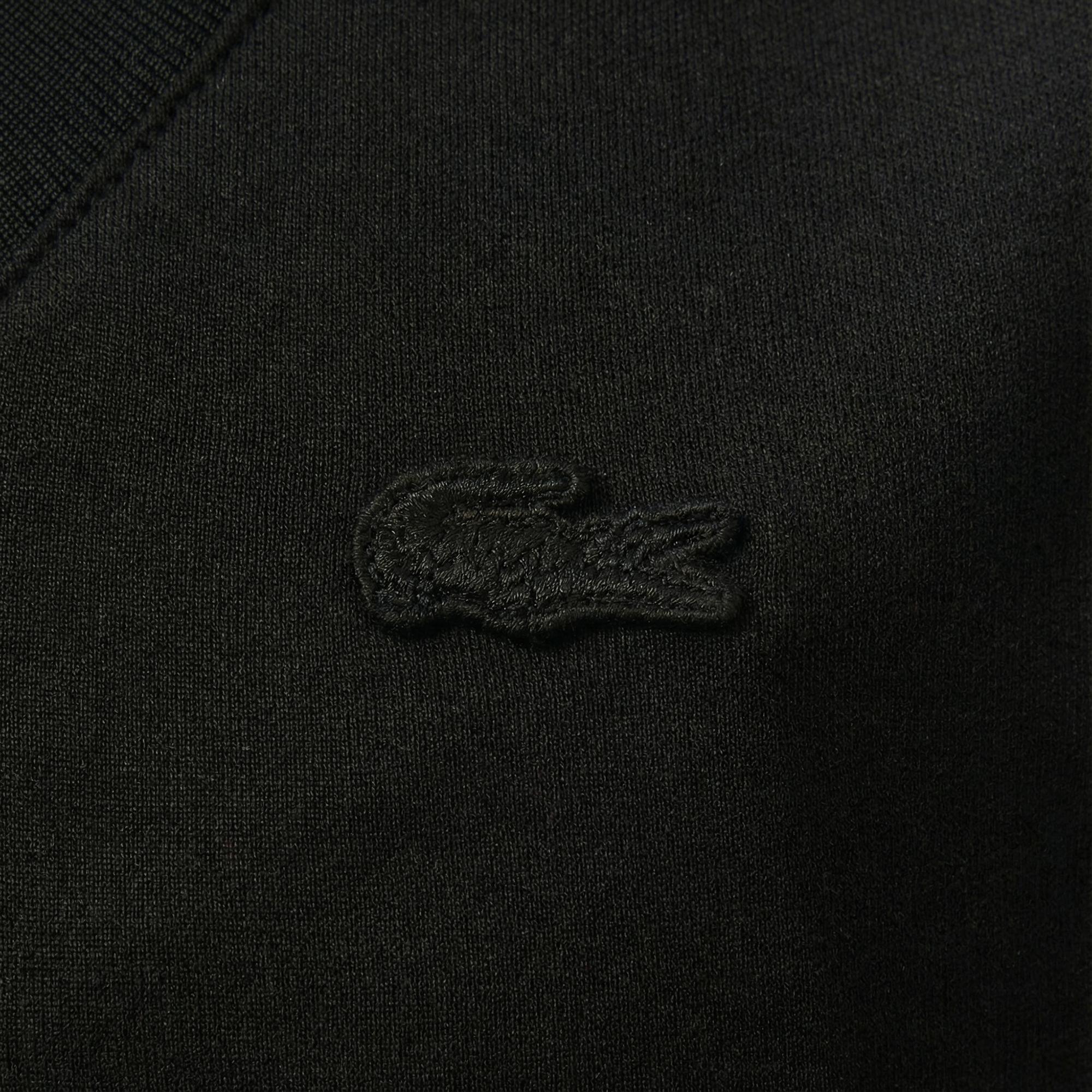 Lacoste Kadın Slim Fit V Yaka Siyah T-Shirt