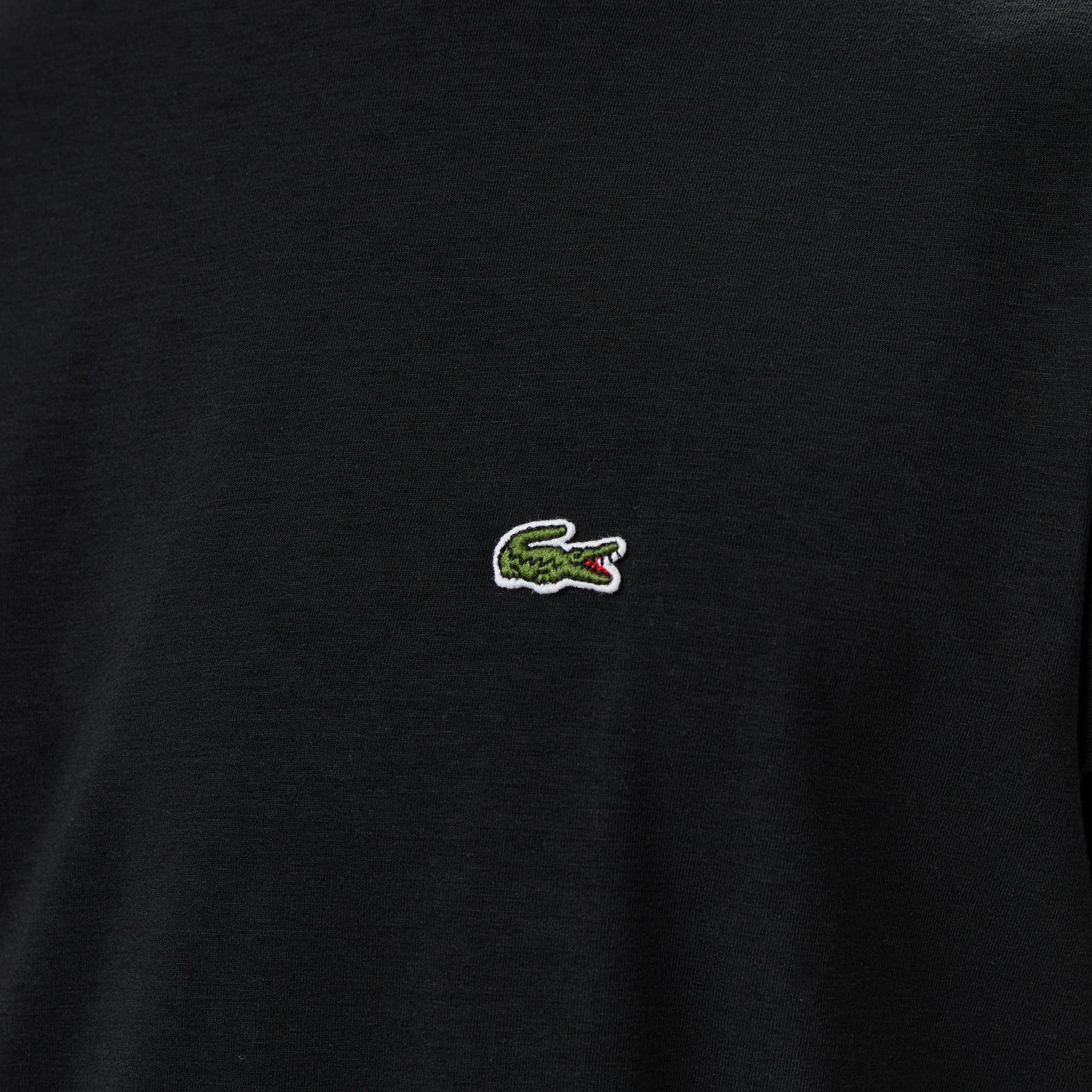 Lacoste Erkek Slim Fit Bisiklet Yaka Siyah T-Shirt