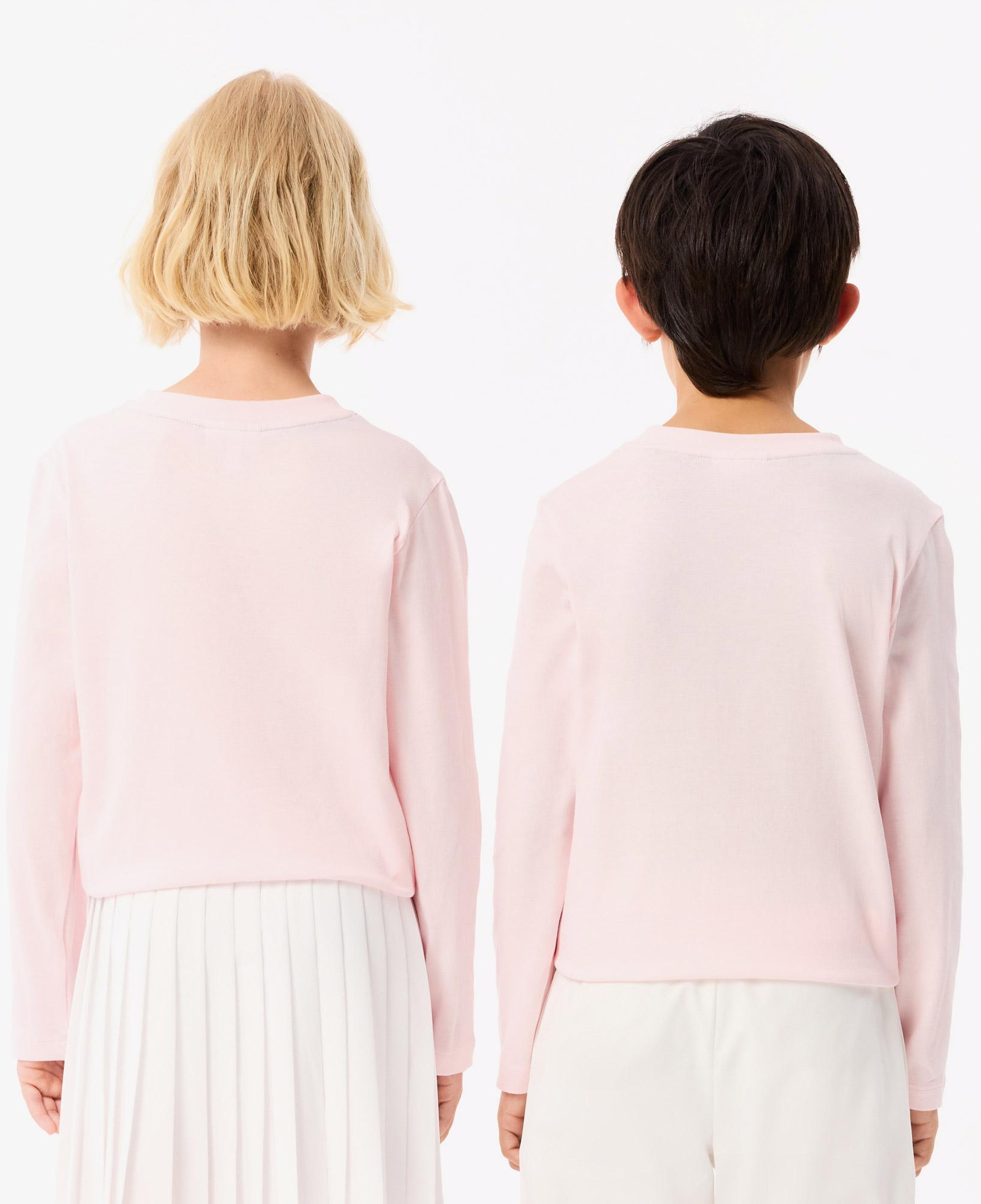 Lacoste Çocuk Uzun Kollu Bisiklet Yaka Pembe T-Shirt