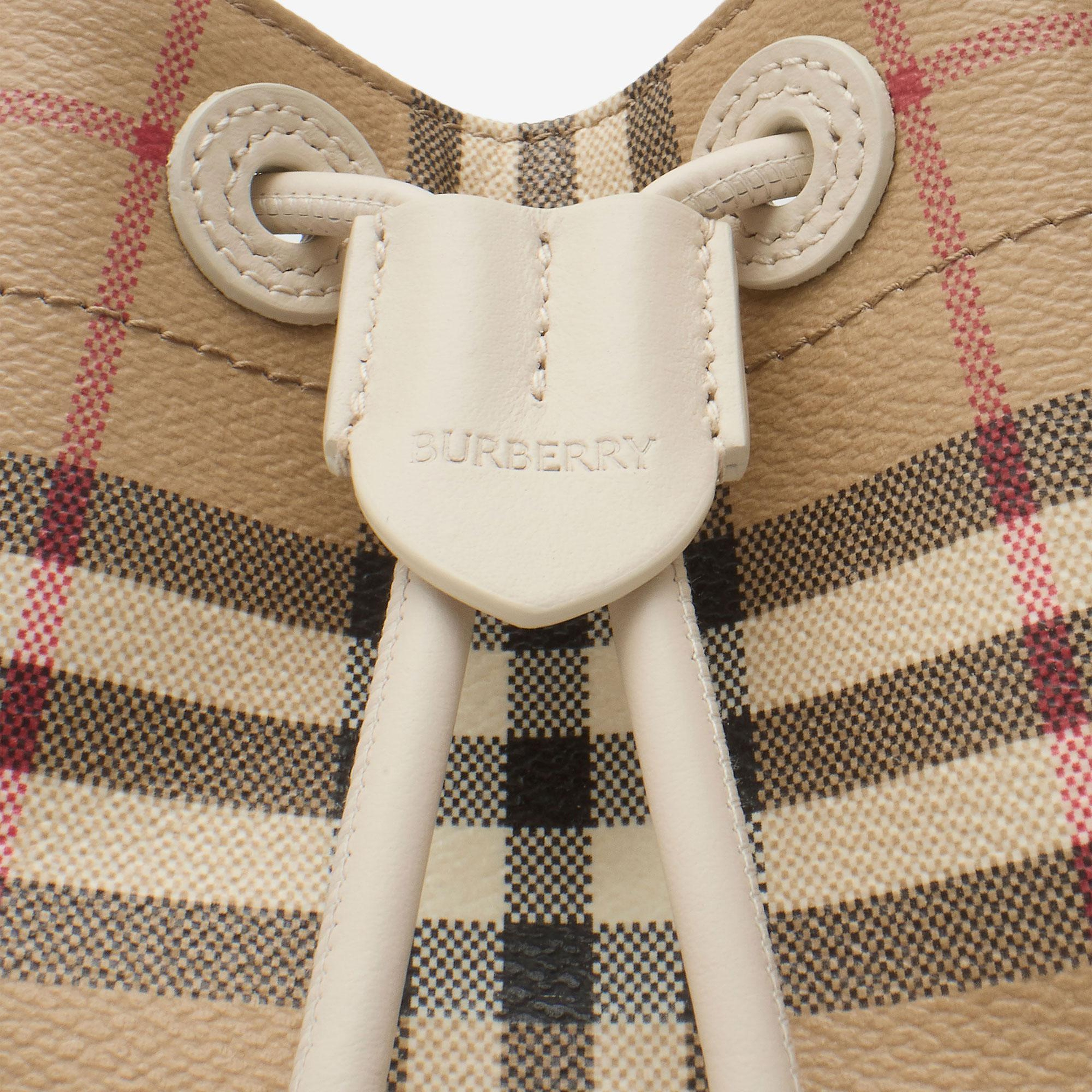 Burberry Mini Check Kadın Bej Postacı Çantası