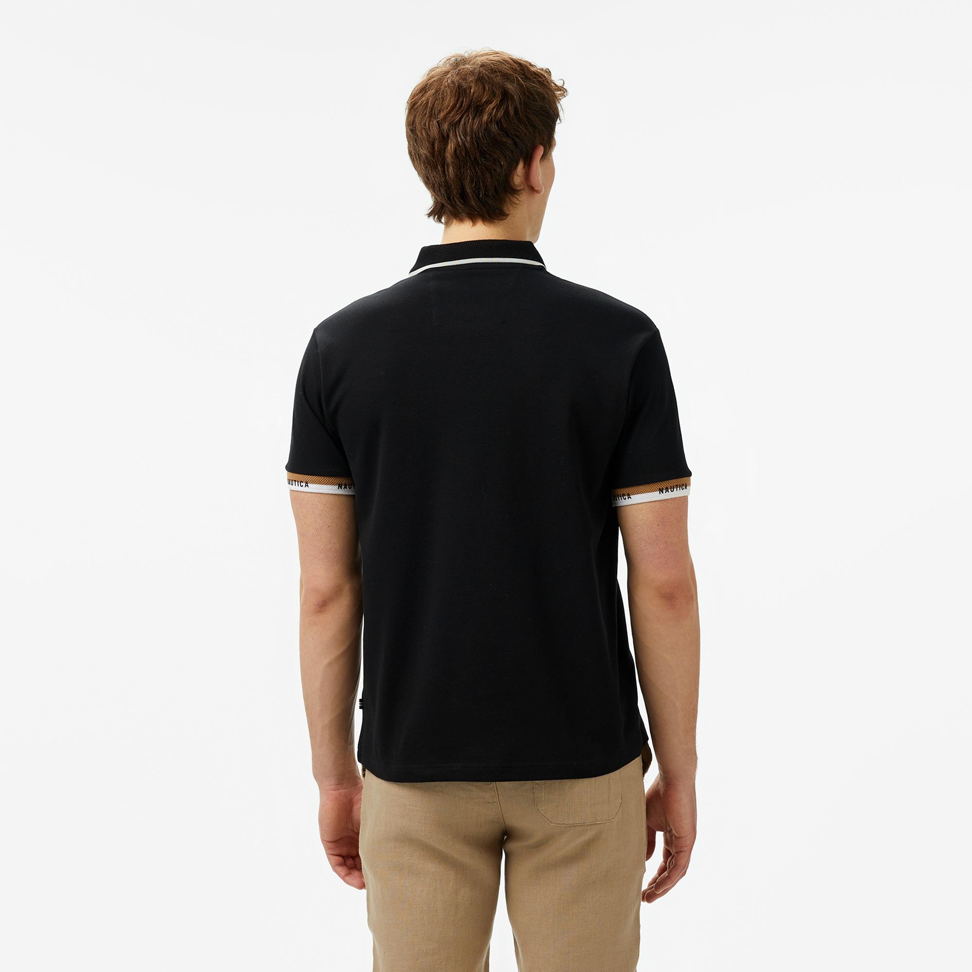 Nautica Erkek Siyah Classic Fit Polo Yaka T-Shirt