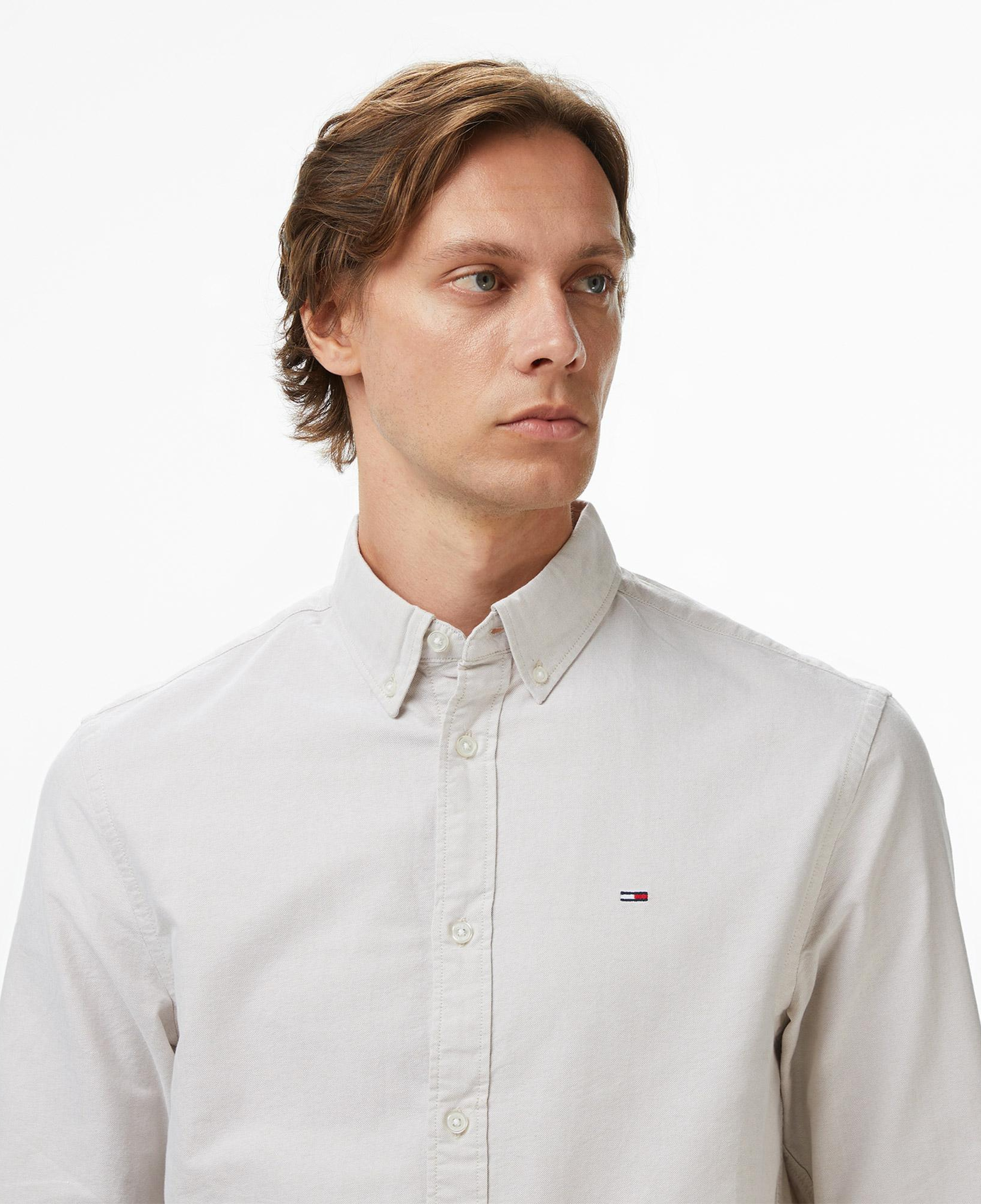 Tommy Jeans Regular Oxford Erkek Gri Gömlek